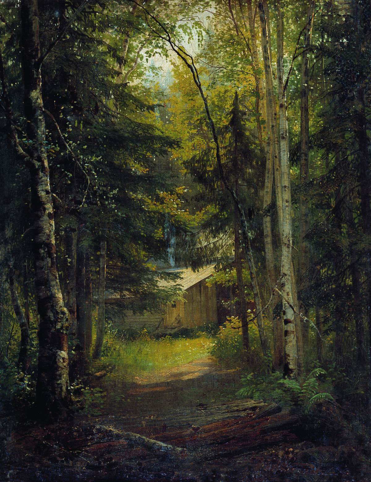 Шишкин. Сторожка в лесу. 1870-е