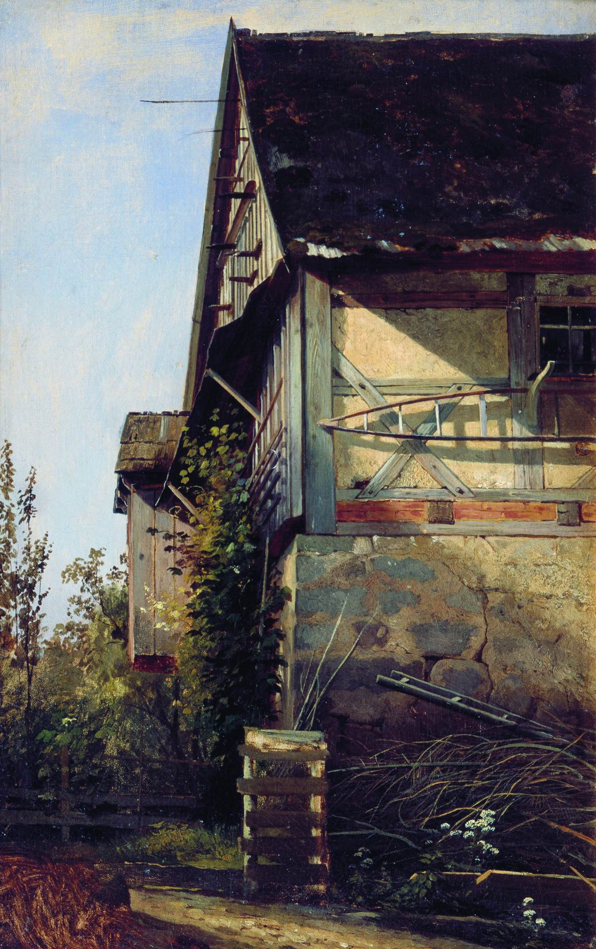 Шишкин. Домик в Дюссельдорфе. 1865