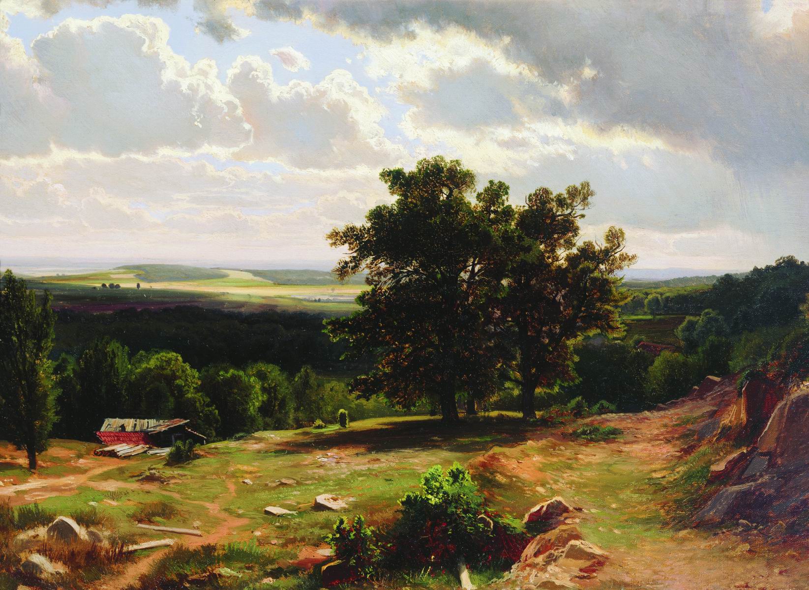 Шишкин. Вид в окрестностях Дюссельдорфа. 1864-1865