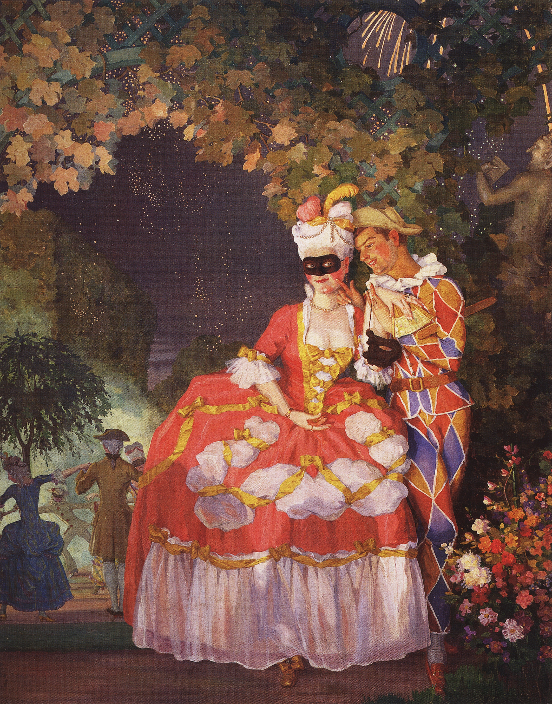 Сомов. Арлекин и дама. 1921 (?)