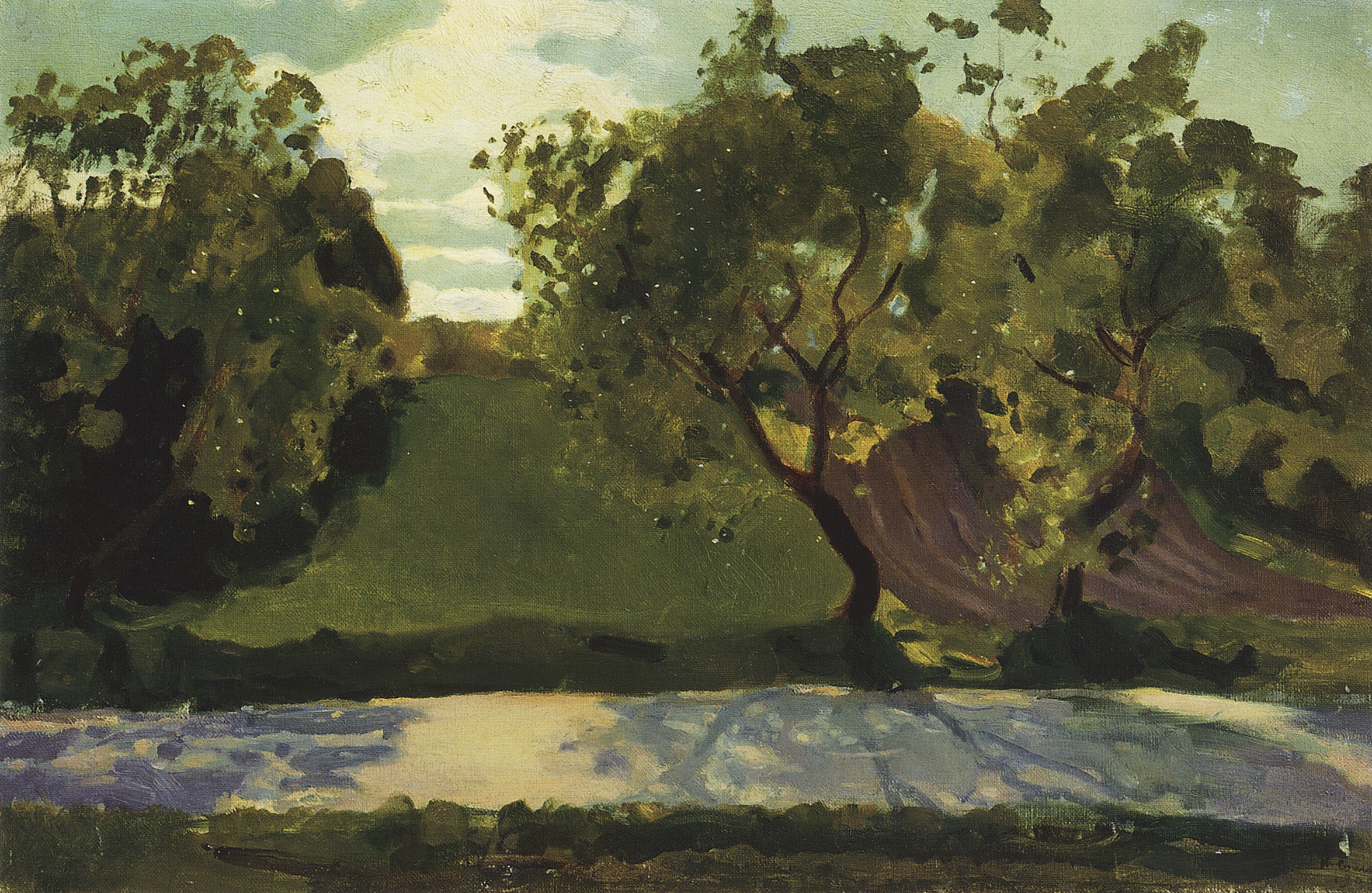 Сомов. Зеленый склон за дорогой. Мартышкино. 1902