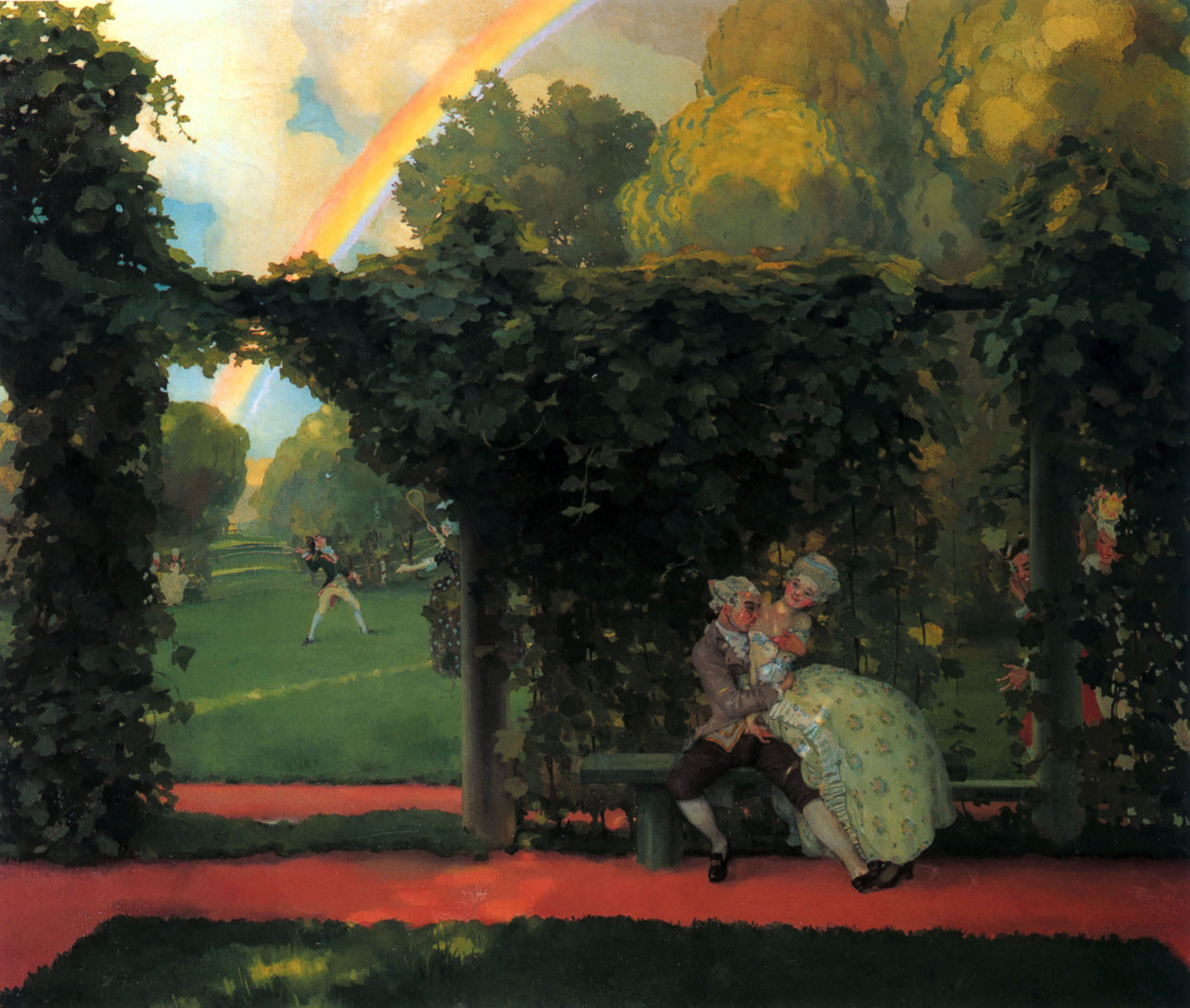 Сомов. Осмеянный поцелуй. 1908