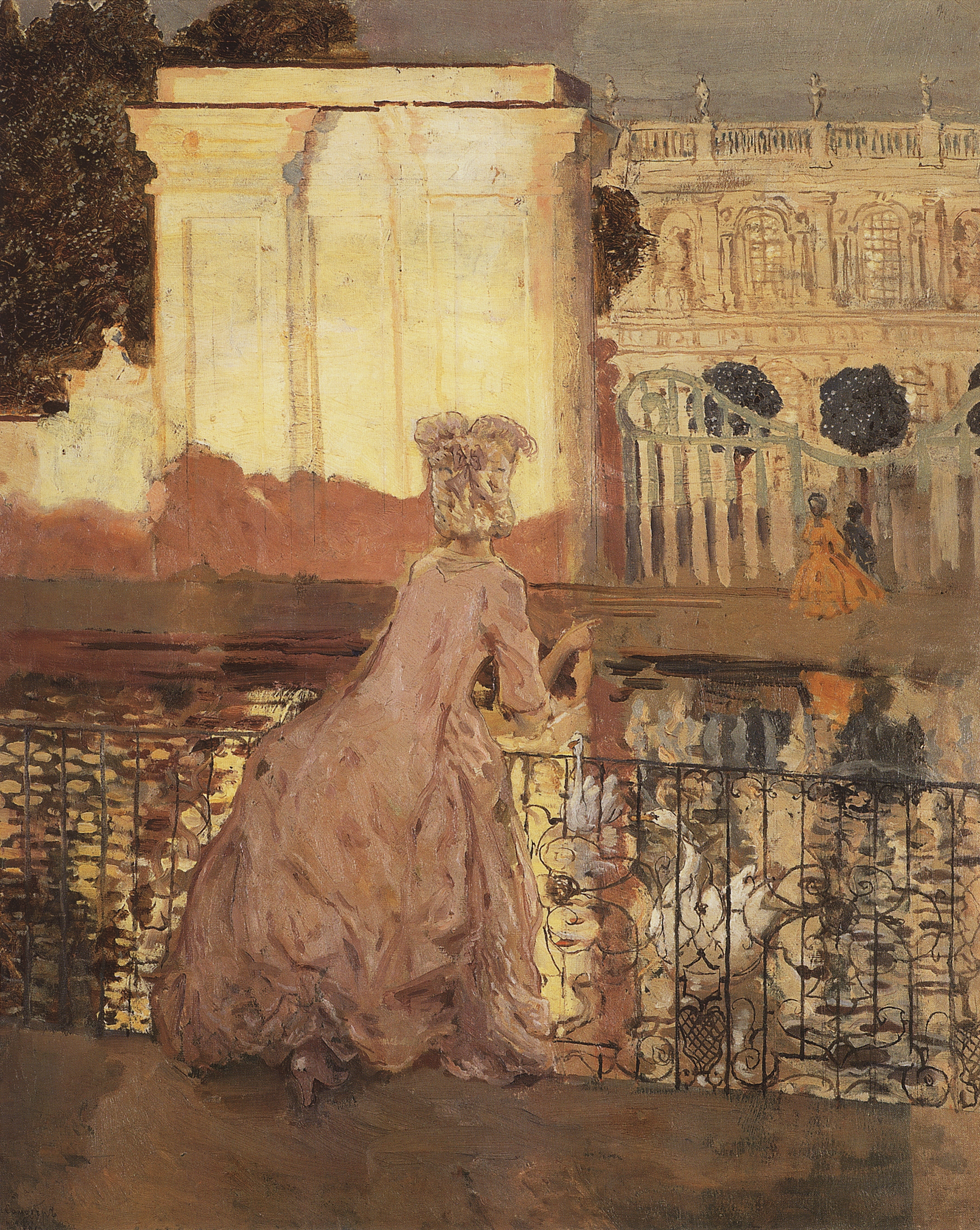 Сомов. Дама у пруда. 1896