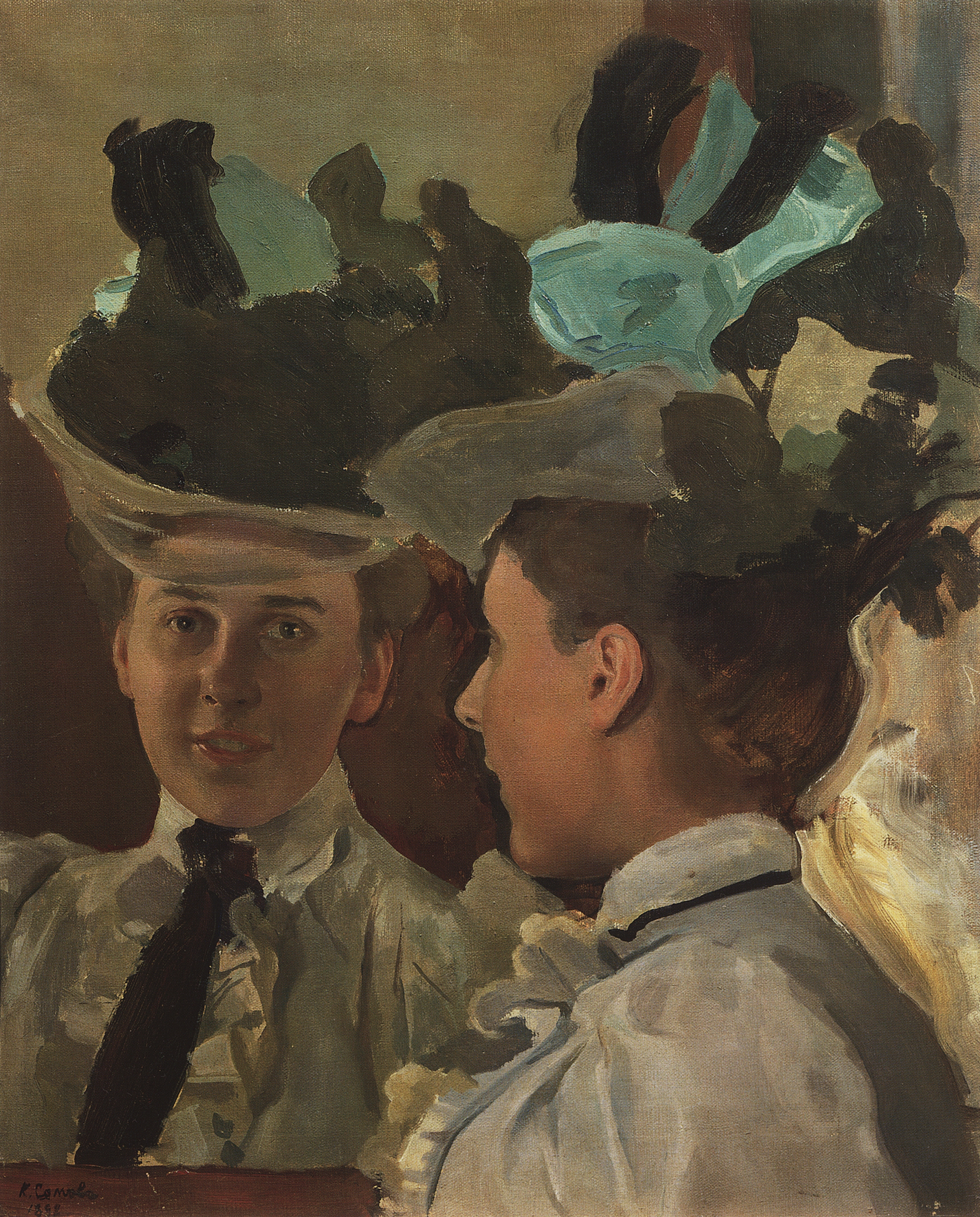 Сомов. Дама у зеркала (Портрет В.В.Цемировой). 1898