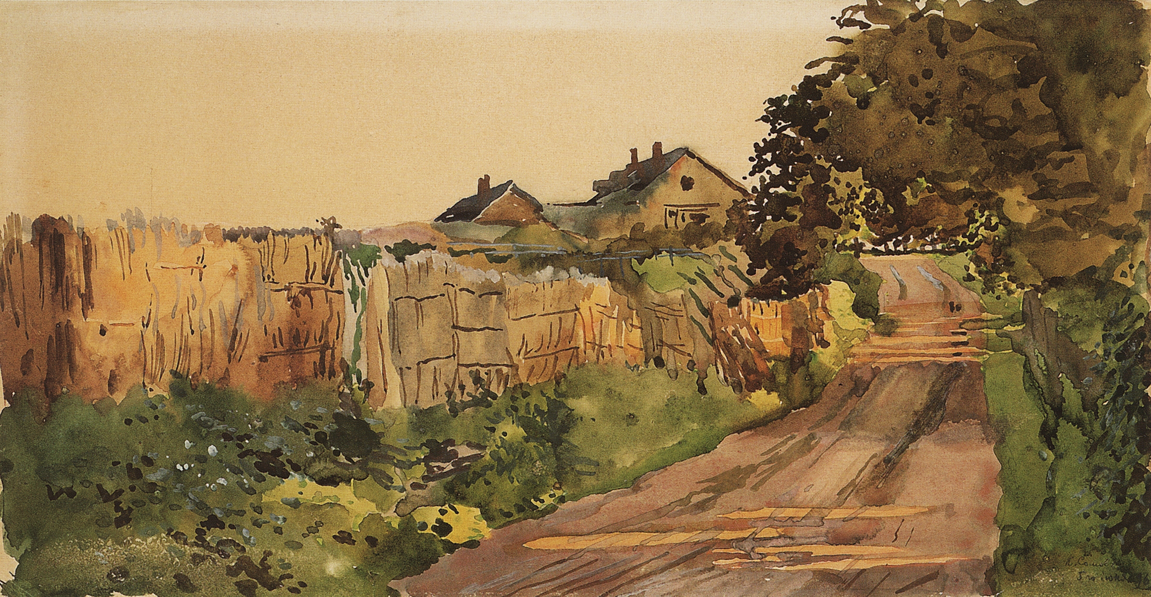 Сомов. Дорога на даче. 1896