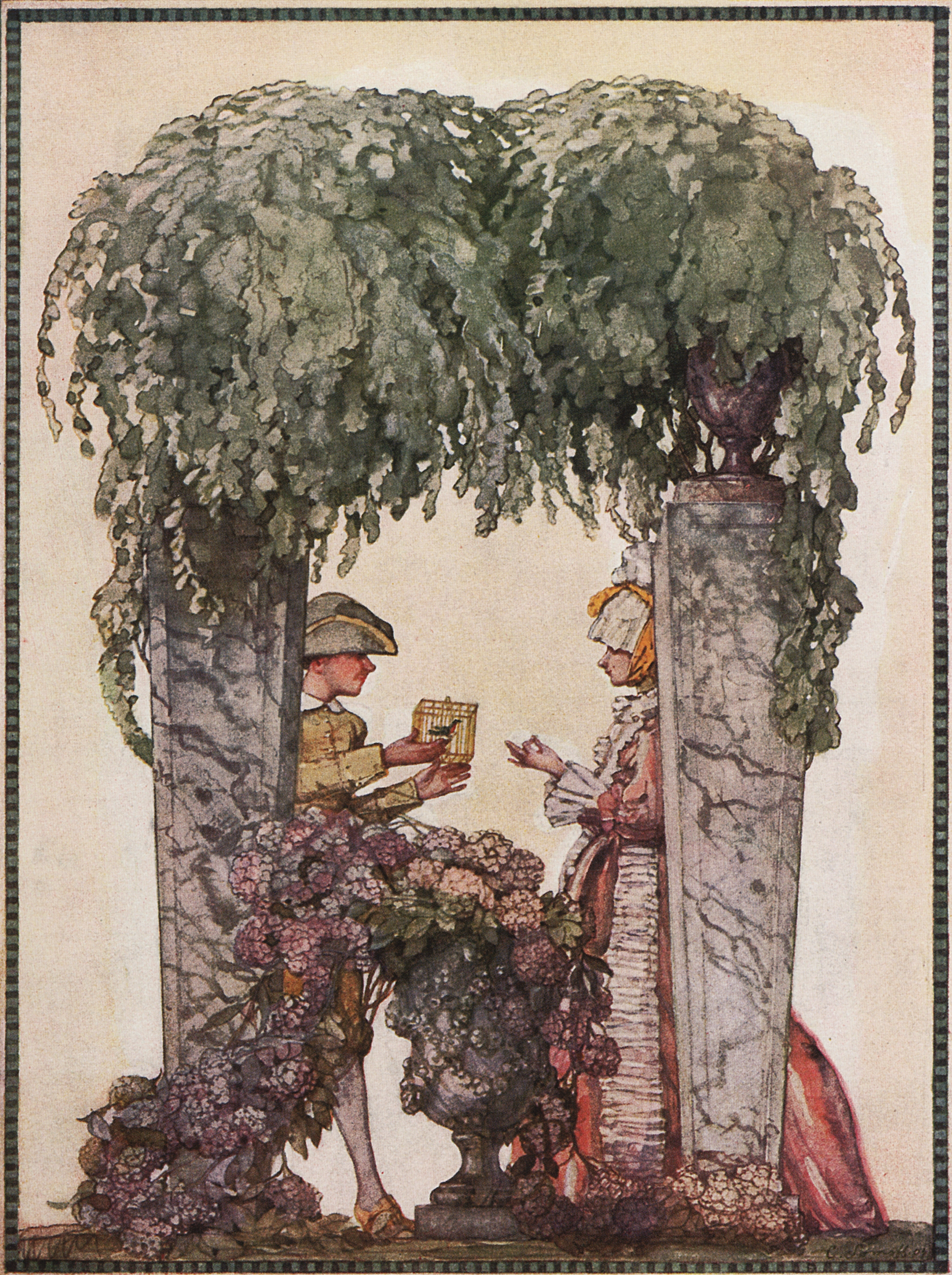 Сомов. Подарок садовника. 1914