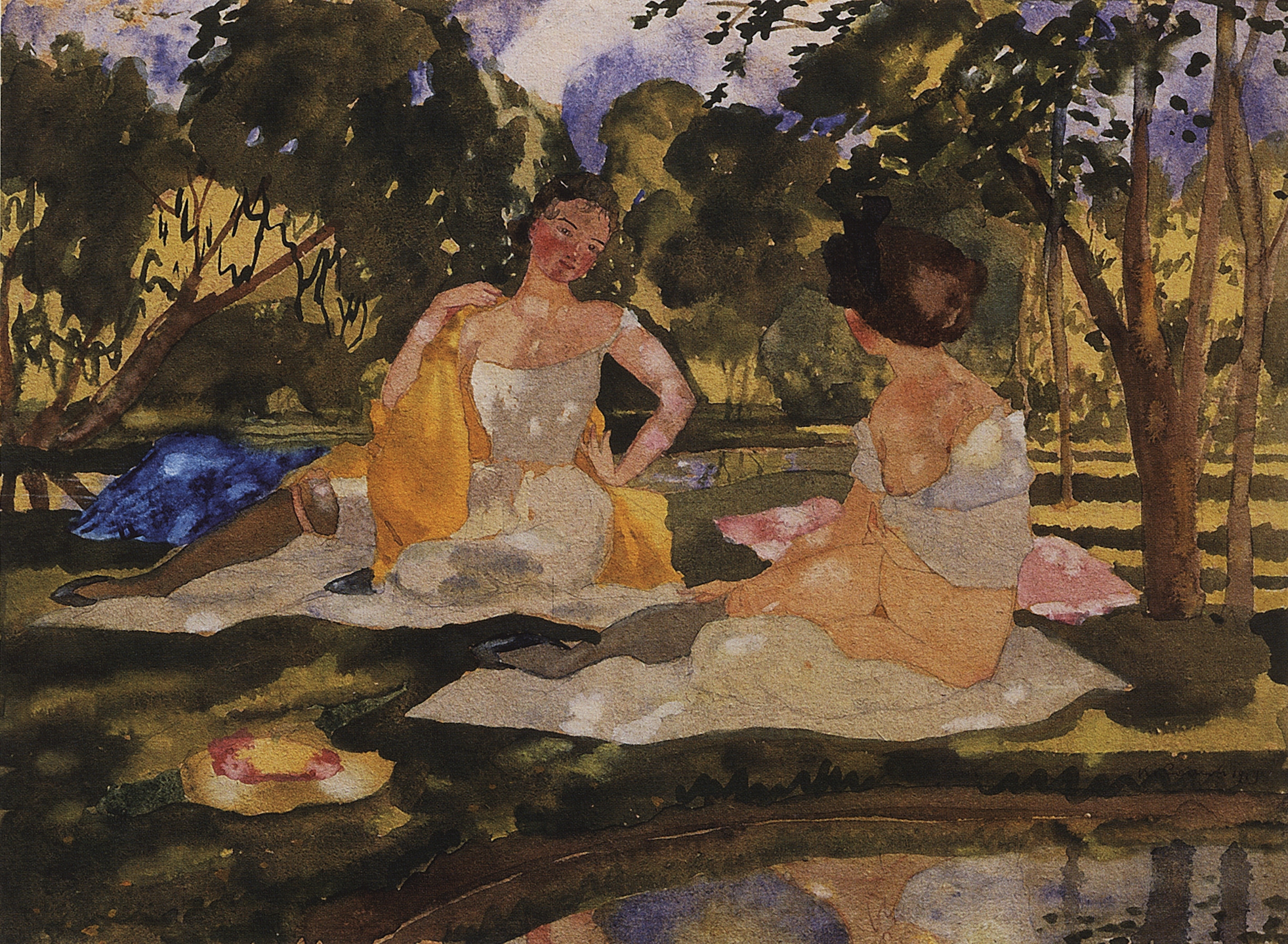 Сомов. На траве. 1919