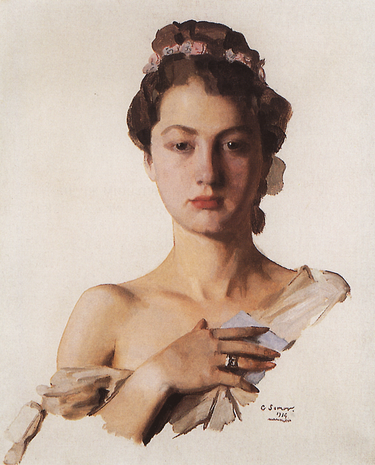 Сомов. Портрет Александры Левченко. 1934