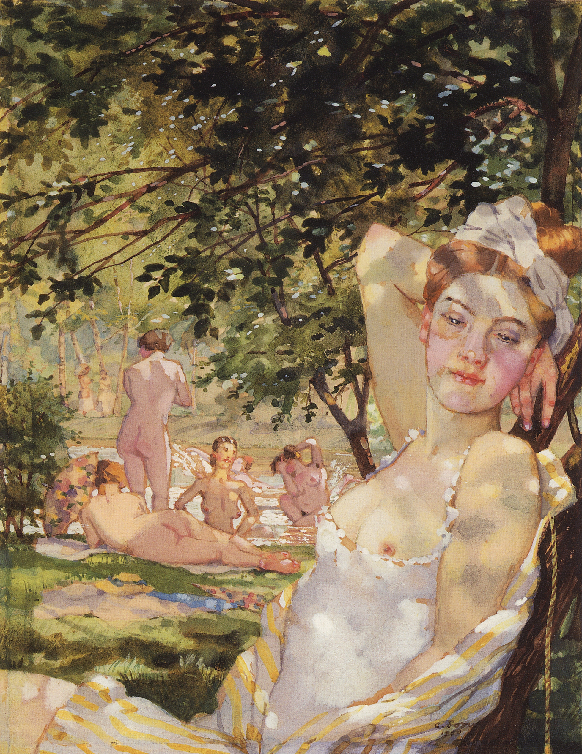 Сомов. Купальщицы на солнце. 1930