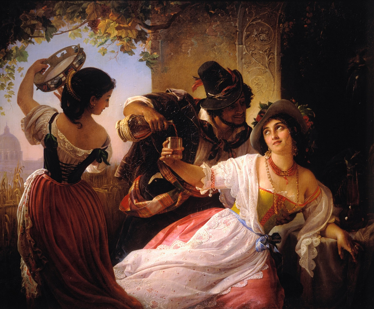 Орлов. Октябрьский праздник в Риме. 1851