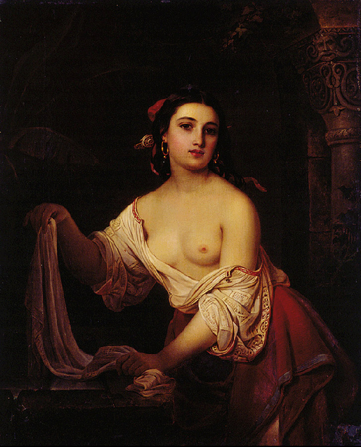 Орлов. Девушка-итальянка, полощущая белье. 1848