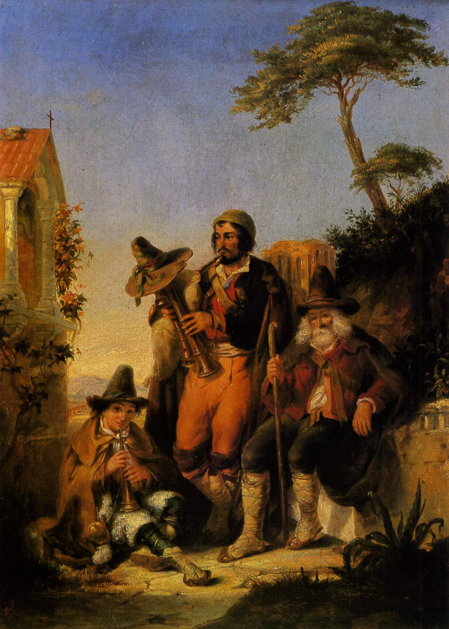 Орлов. Пифферари. Калабрийские пастухи, играющие на волынках. 1846