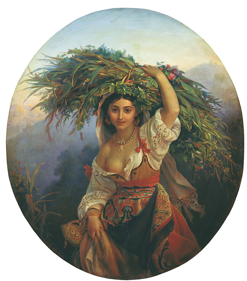 Орлов. Итальянка с цветами. 1853