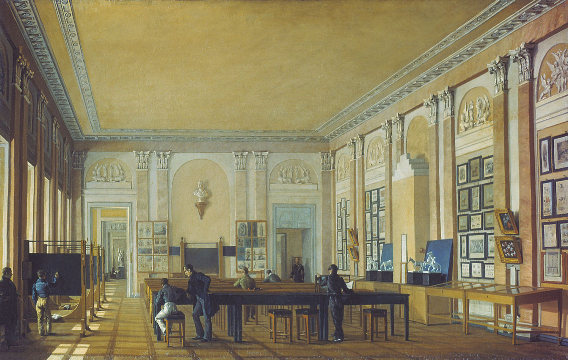 Подключников. Живописная мастерская в Московском училище живописи и ваяния. 1830-е