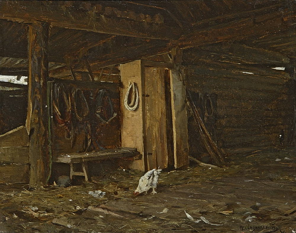 Сведомский П.. Крестьянский двор. 1874