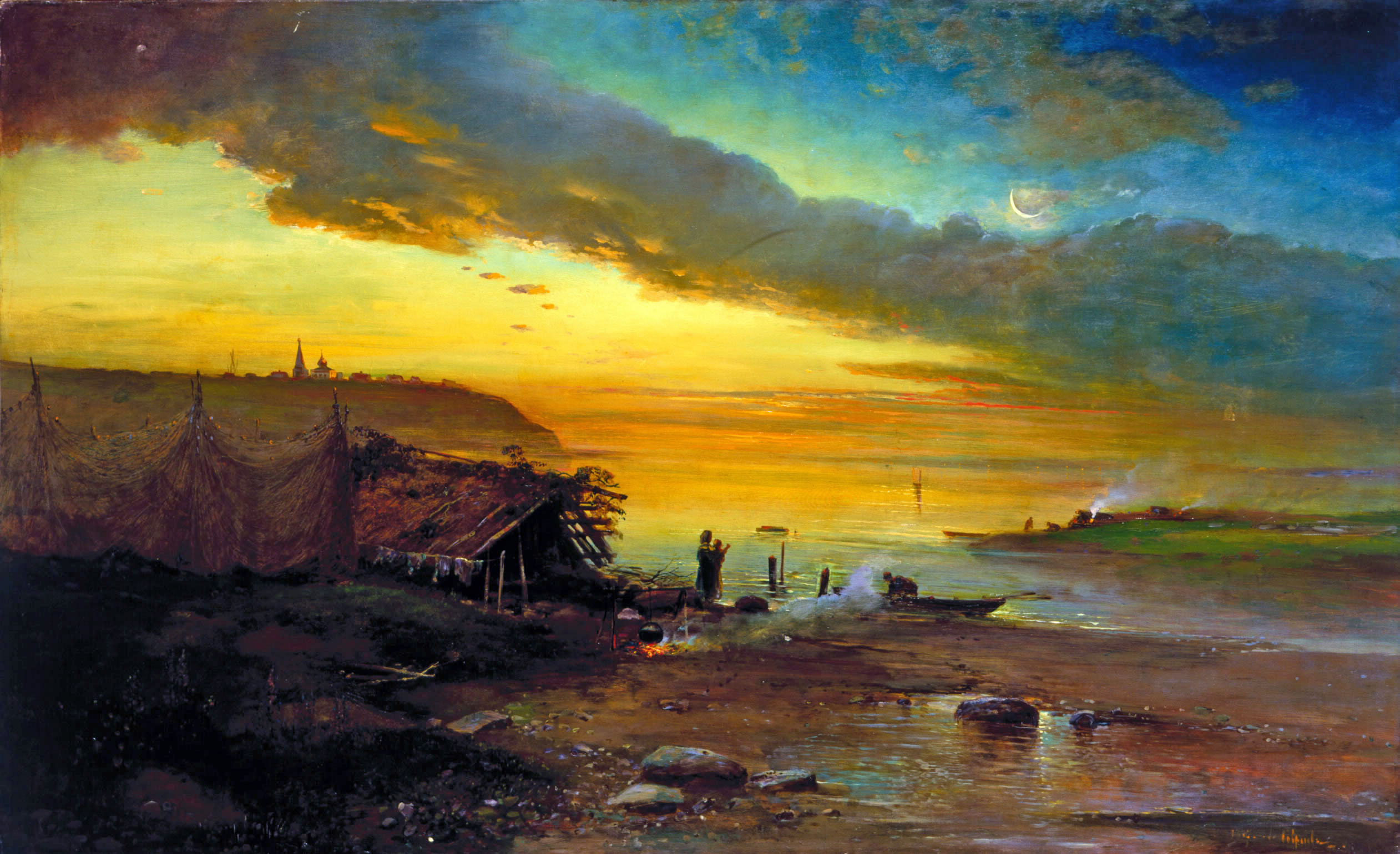 Саврасов. Раннее утро. Волга. 1887