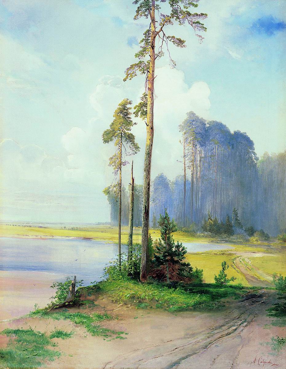 Саврасов. Летний пейзаж. Сосны. 1880-е