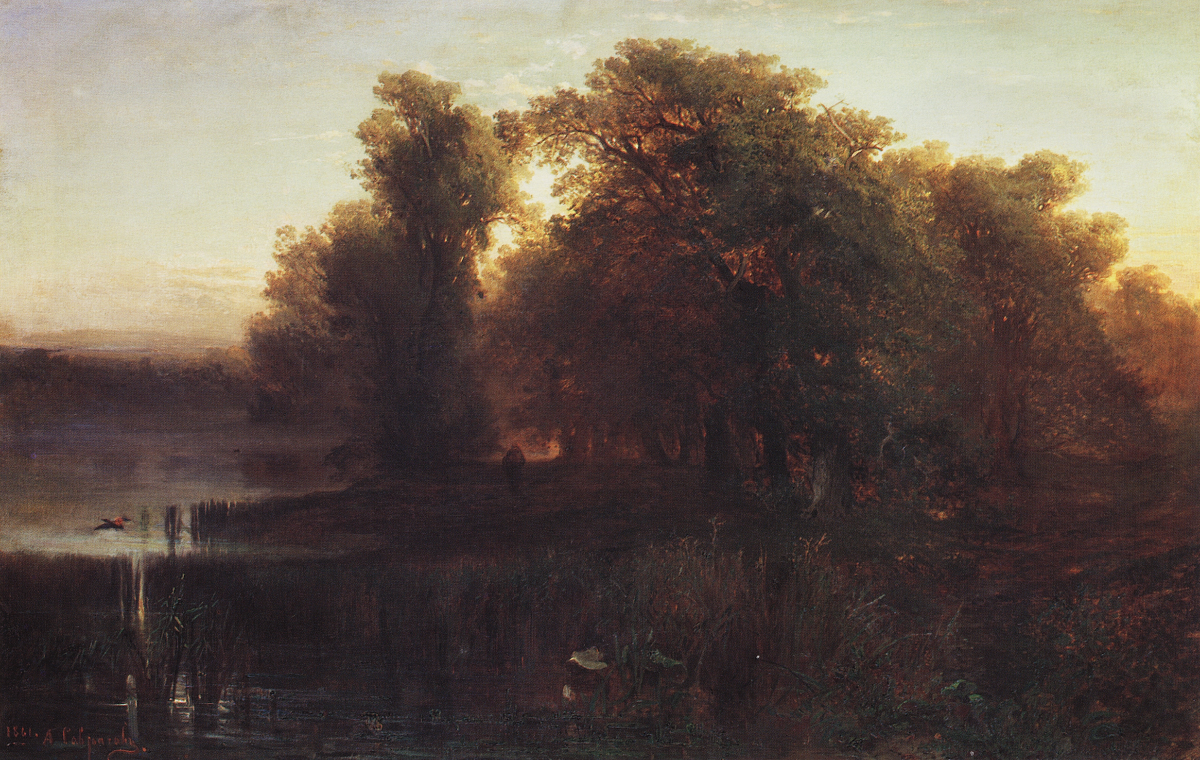 Саврасов. Вечерний пейзаж. 1861