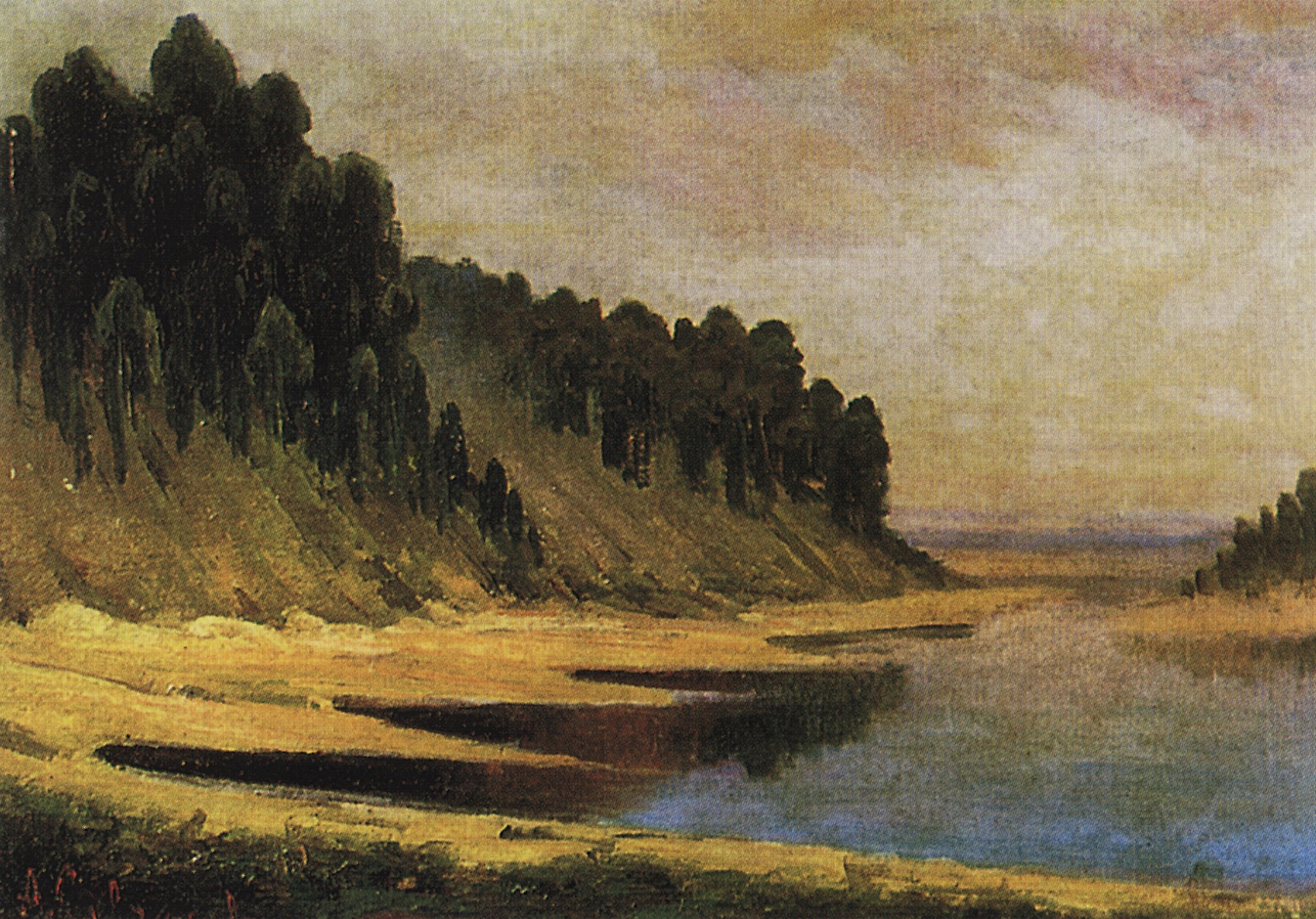 Саврасов. Лесистый берег реки Москвы. 1859