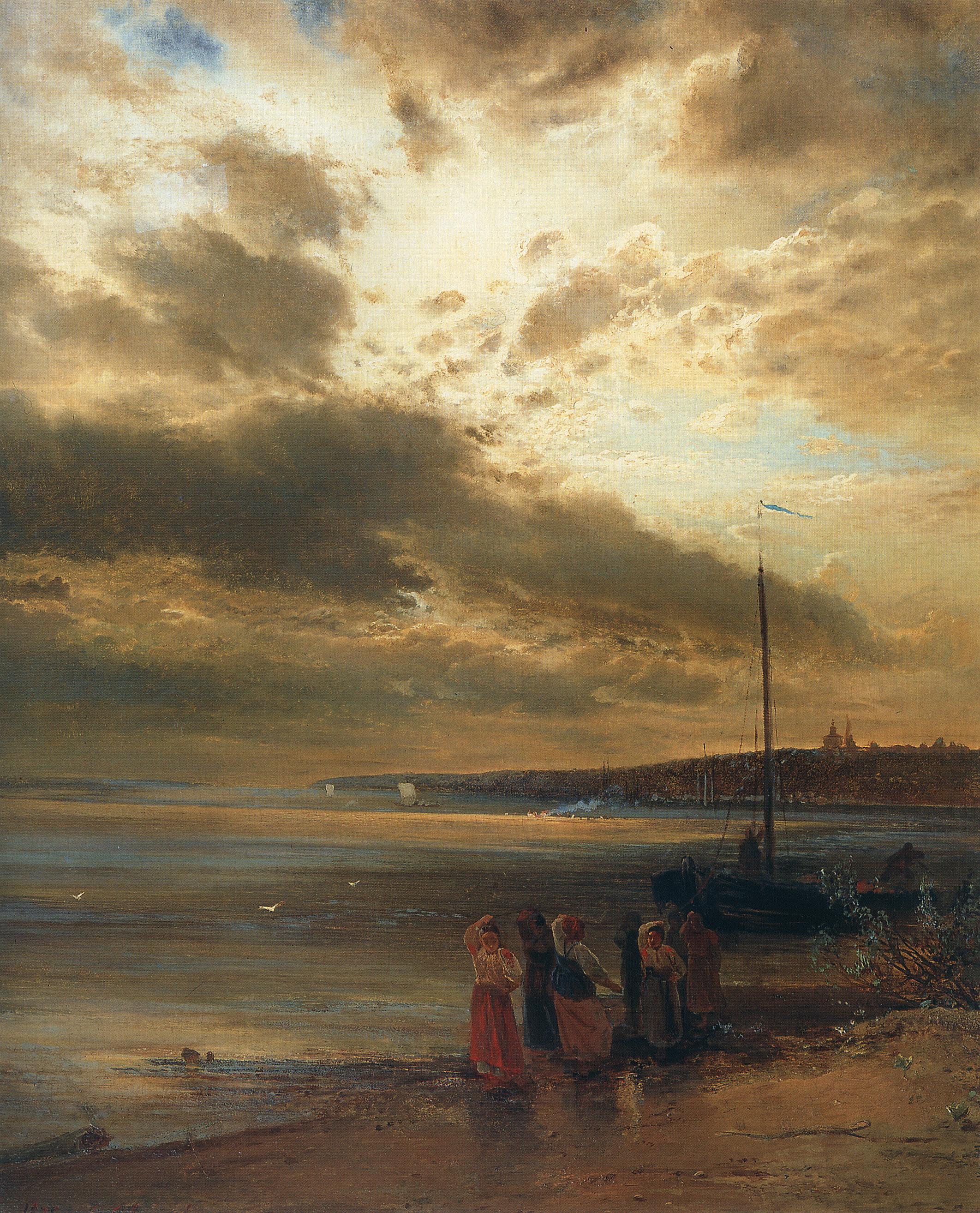 Саврасов. На Волге. 1875