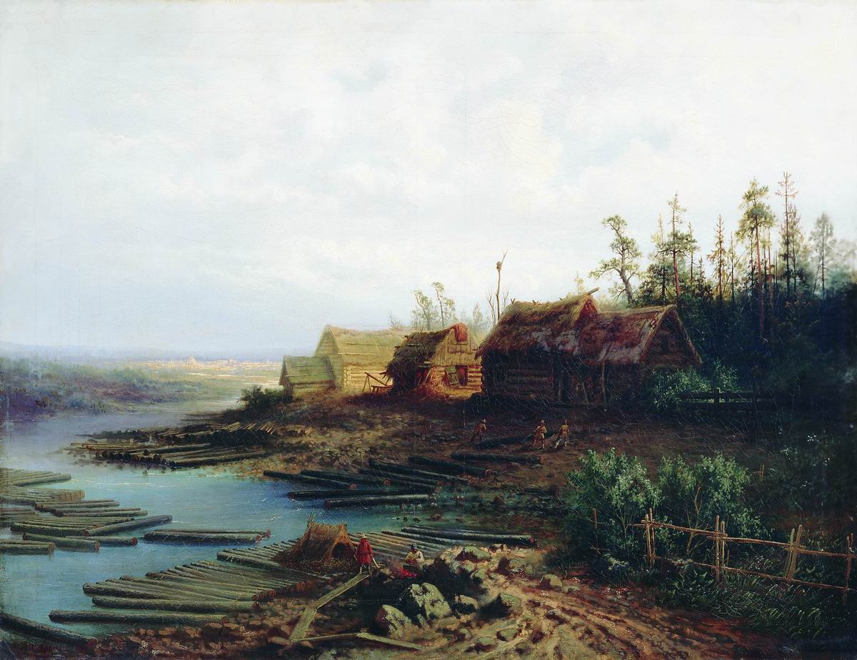 Саврасов. Плоты. 1868