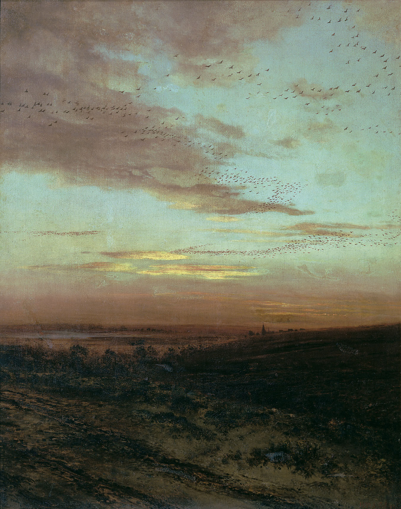 Саврасов. Вечер. Перелет птиц. 1874
