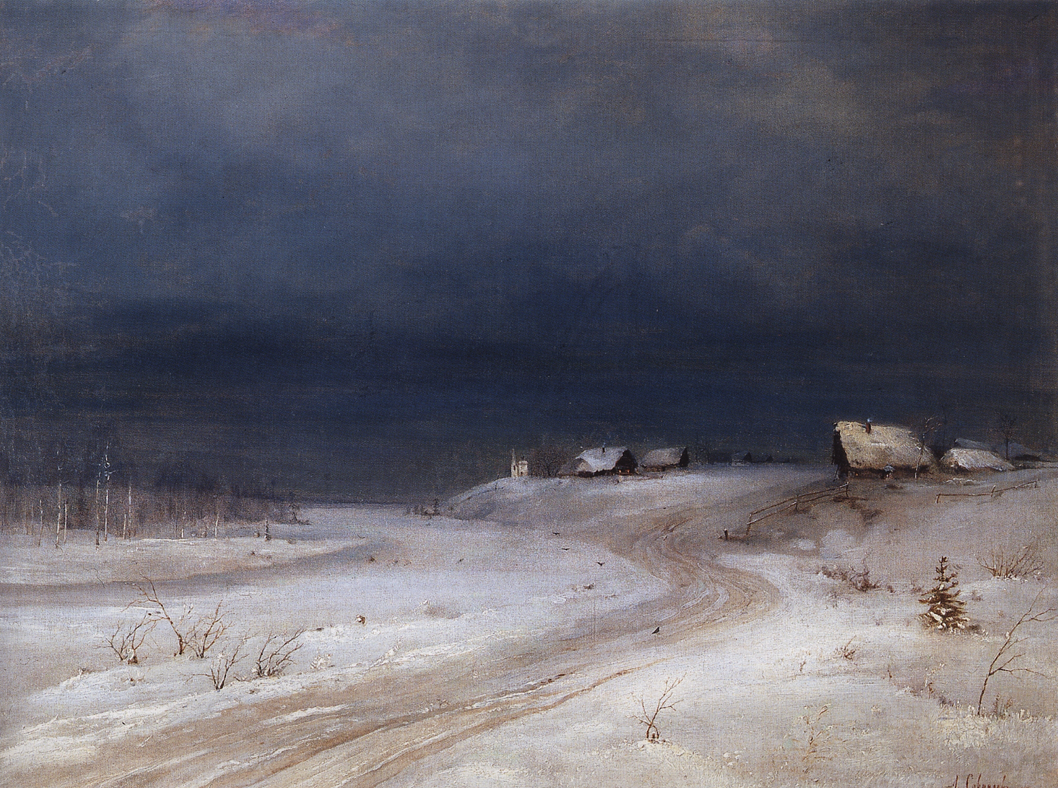 Саврасов. Зимний пейзаж. 1880-1890-е