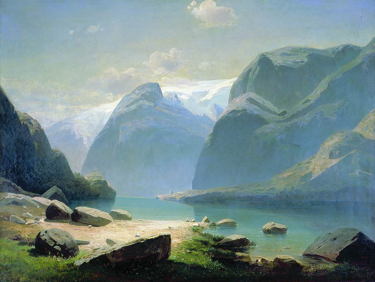 Саврасов. Озеро в горах Швейцарии. 1866