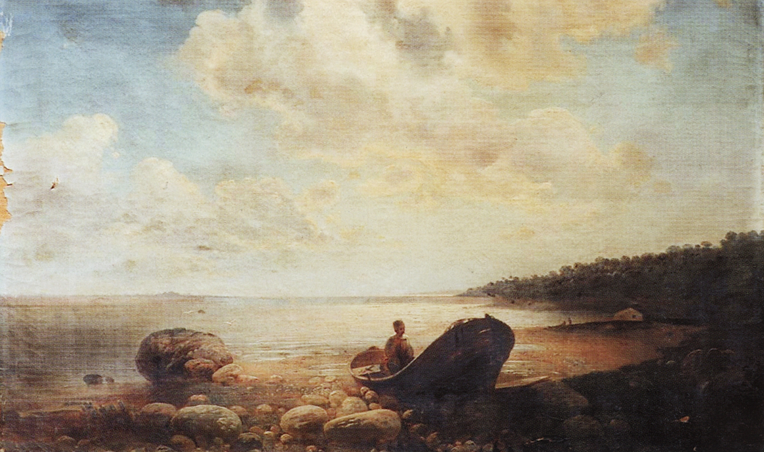 Саврасов. Пейзаж с лодкой. 1860-е