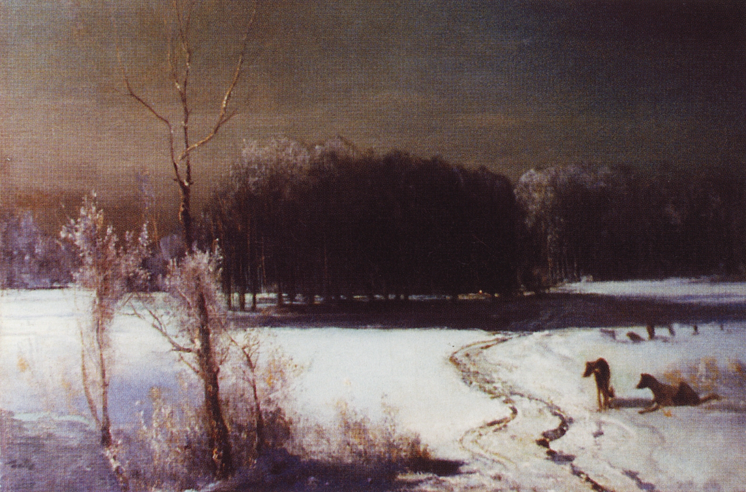 Саврасов. Пейзаж с волками. 1880-е