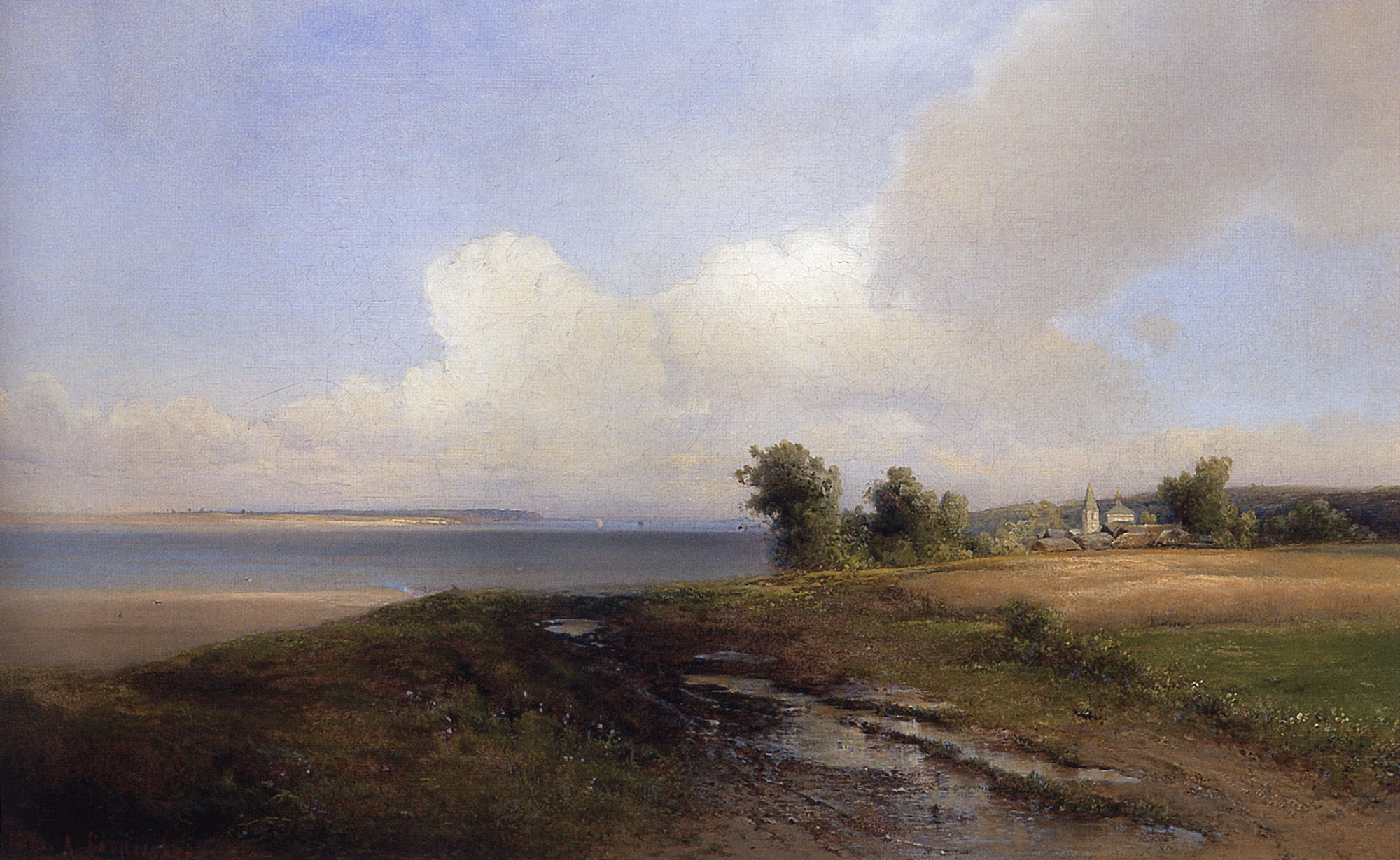 Саврасов. Пейзаж. Берег Волги. 1874