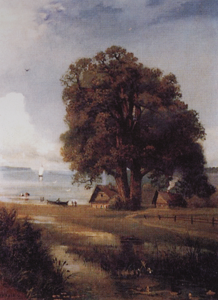 Саврасов. Пейзаж с хутором у озера. 1880-1890-е