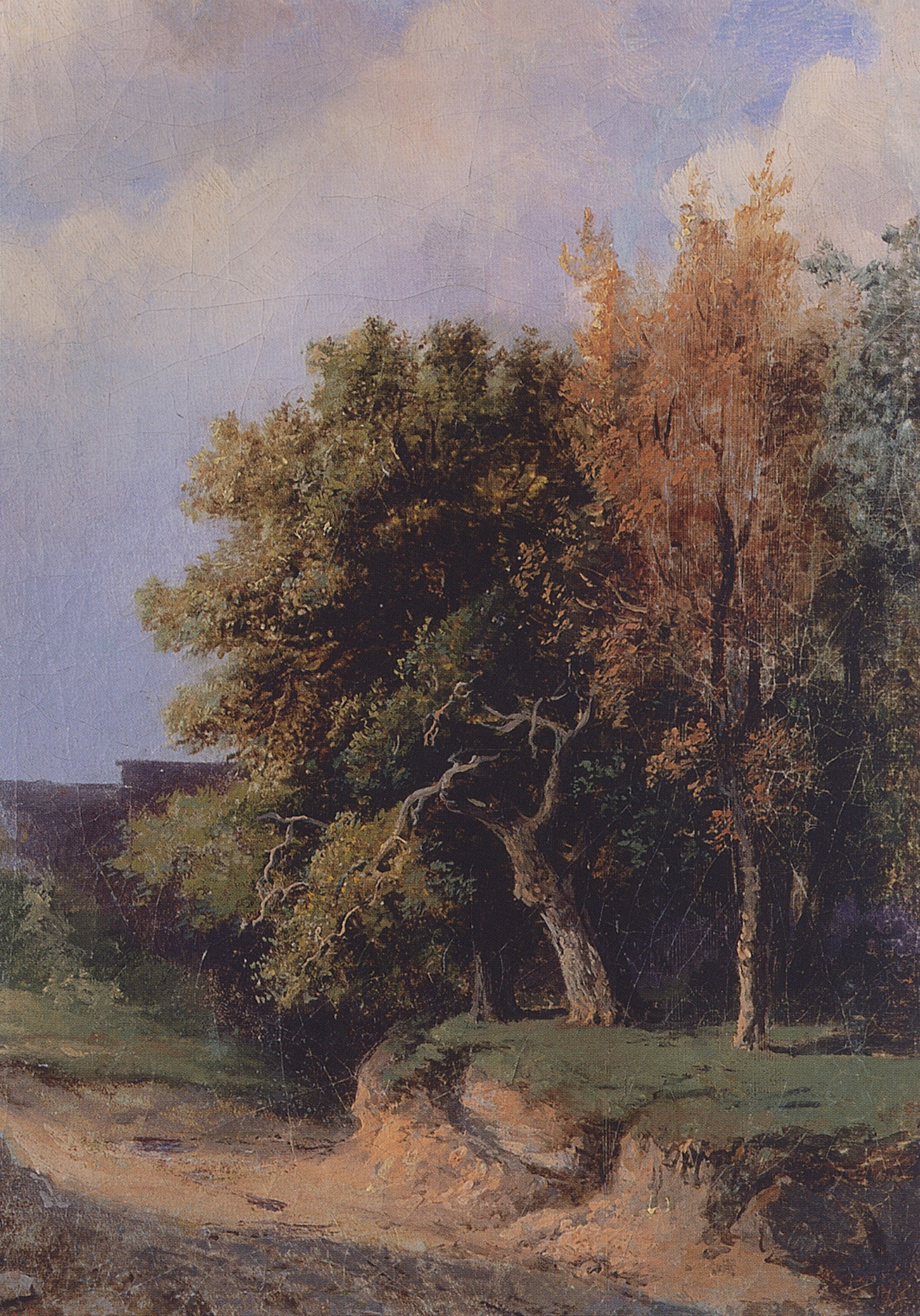 Саврасов. Пейзаж с дорогой. 1855