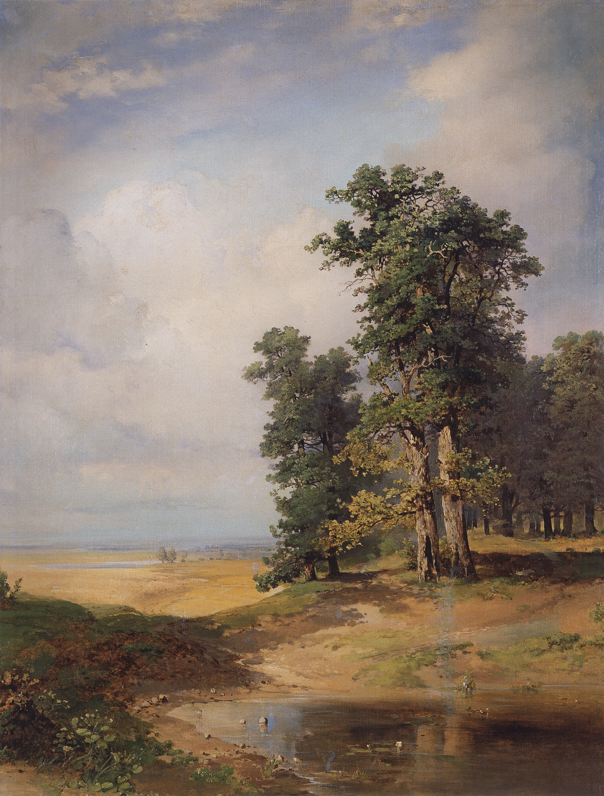 Саврасов. Летний пейзаж с дубами. Середина 1850-х