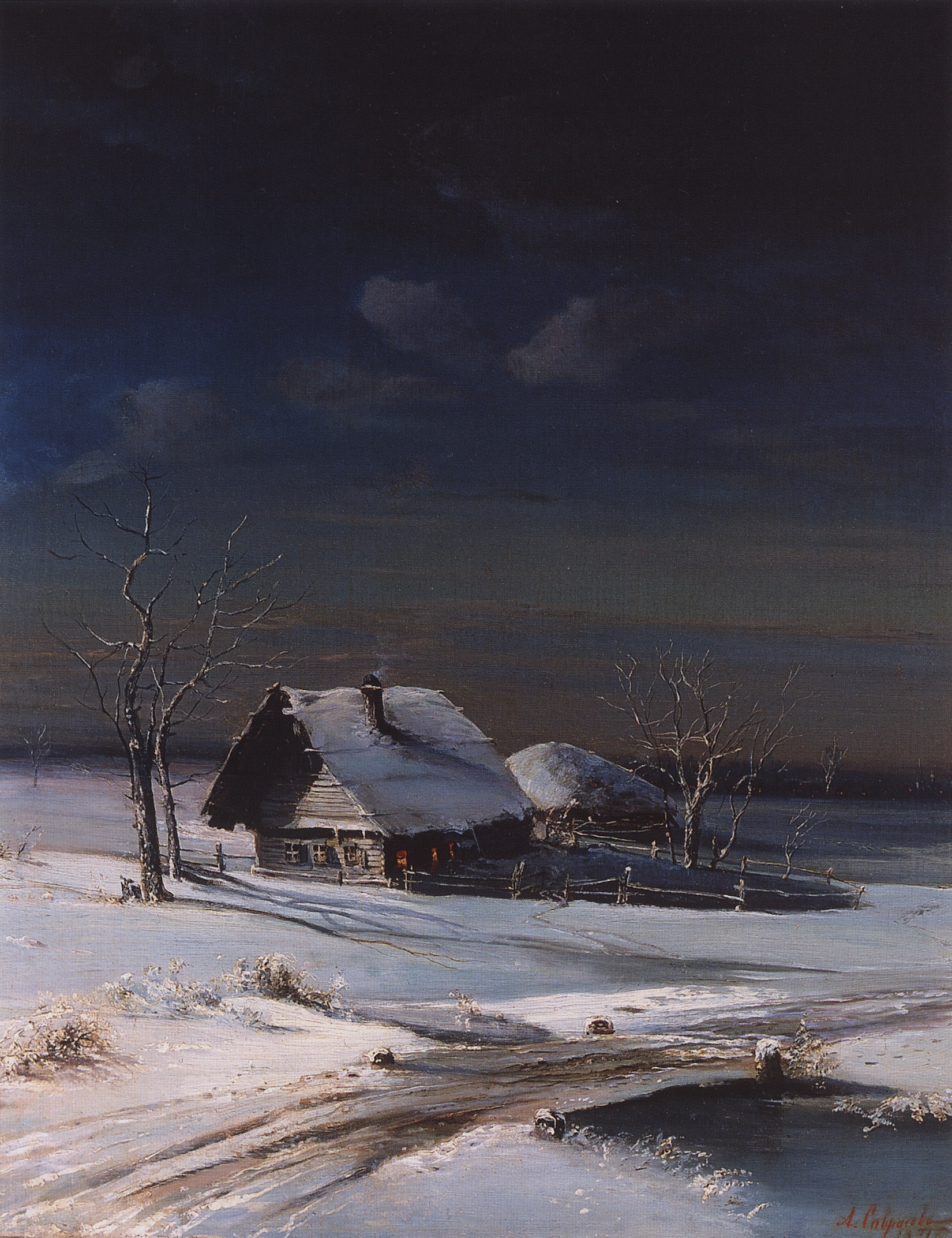 Саврасов. Зимний пейзаж. 1871
