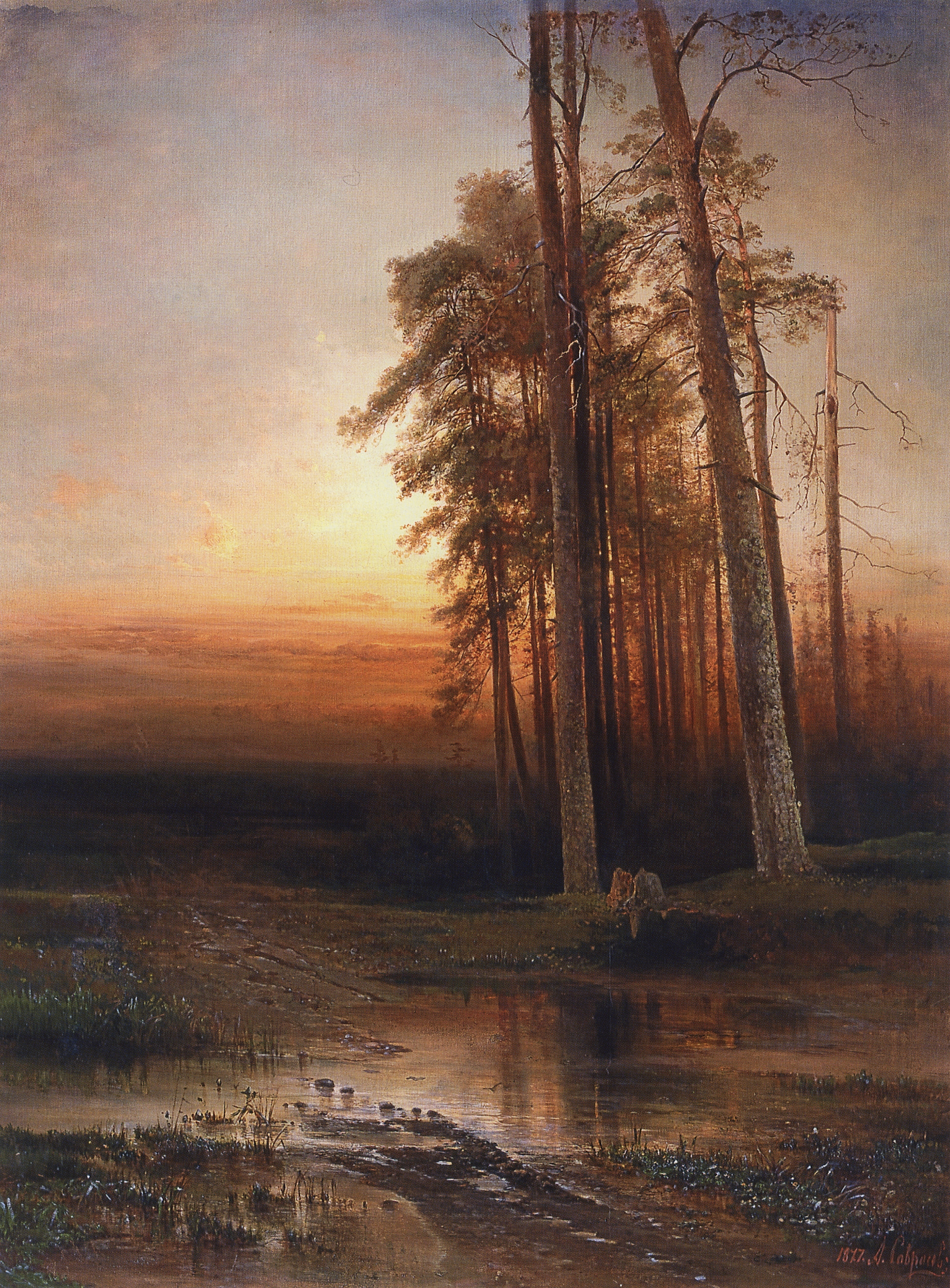 Саврасов. Вечер. 1877