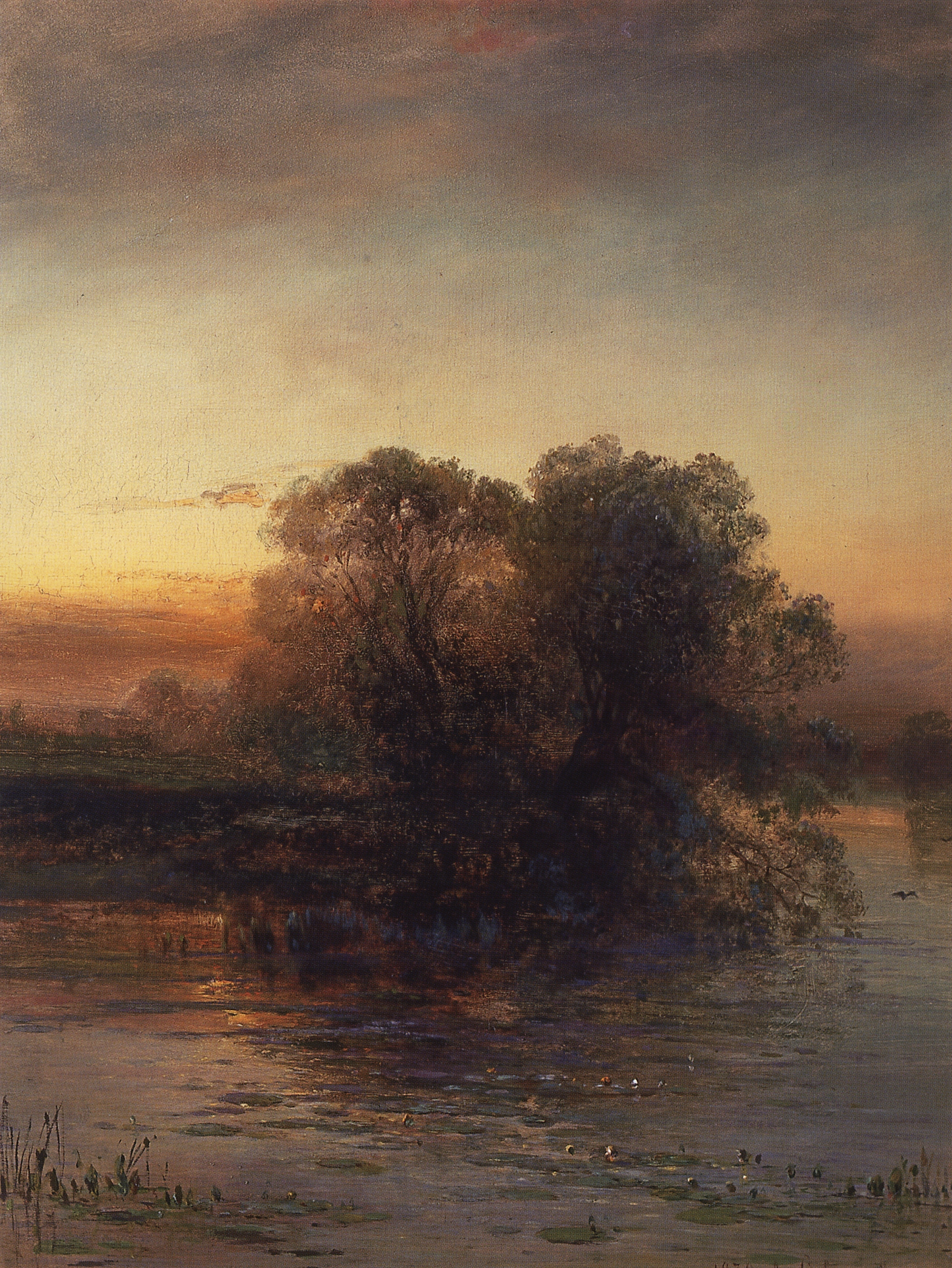 Саврасов. Пруд в сумерки. 1879
