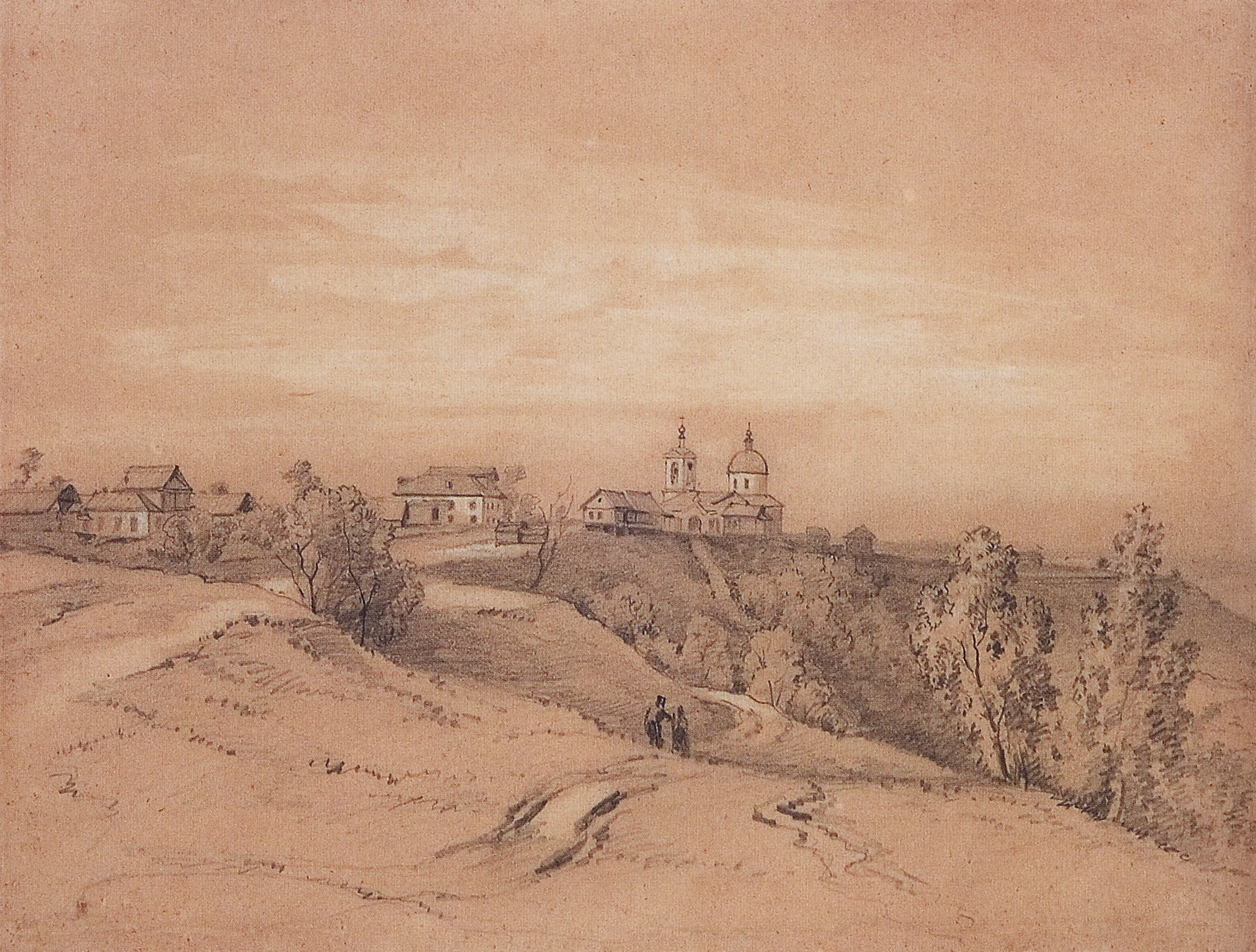 Саврасов. Воробьевы горы близ Москвы. Конец 1840-х - 1850-е