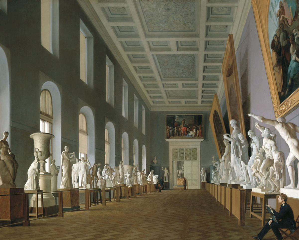 Михайлов Г.. Вторая античная галерея в Академии художеств. 1836