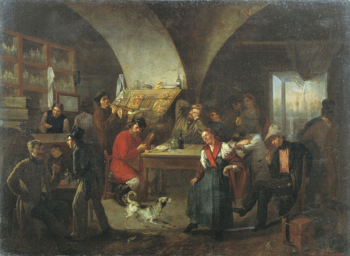 Астрахов. В погребке. 1850