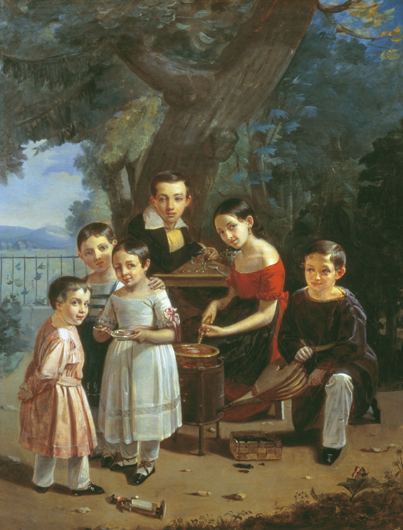 Захаров-Чеченец. Портрет детей П.Н.Ермолова. 1839
