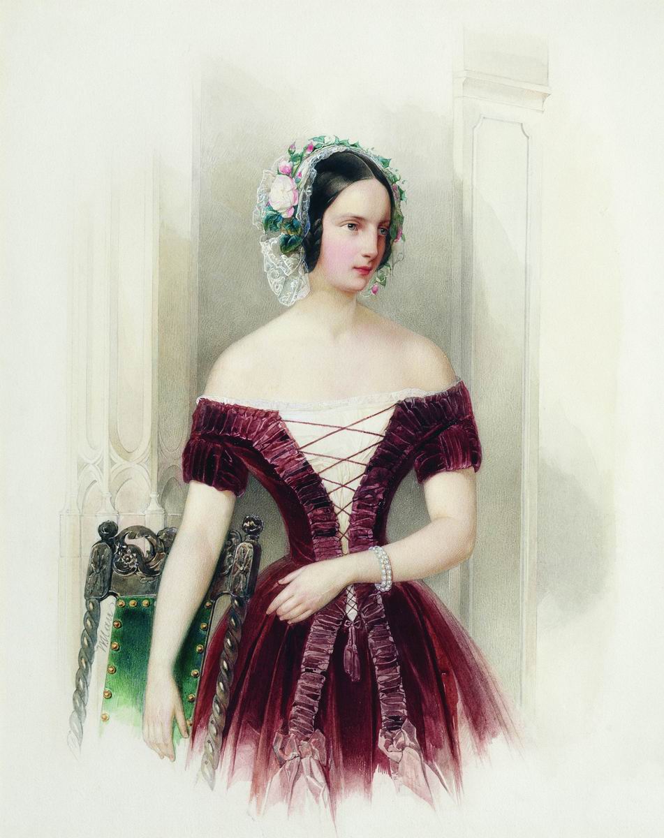 Гау В.. Портрет великой княжны Александры Николаевны. Около 1840