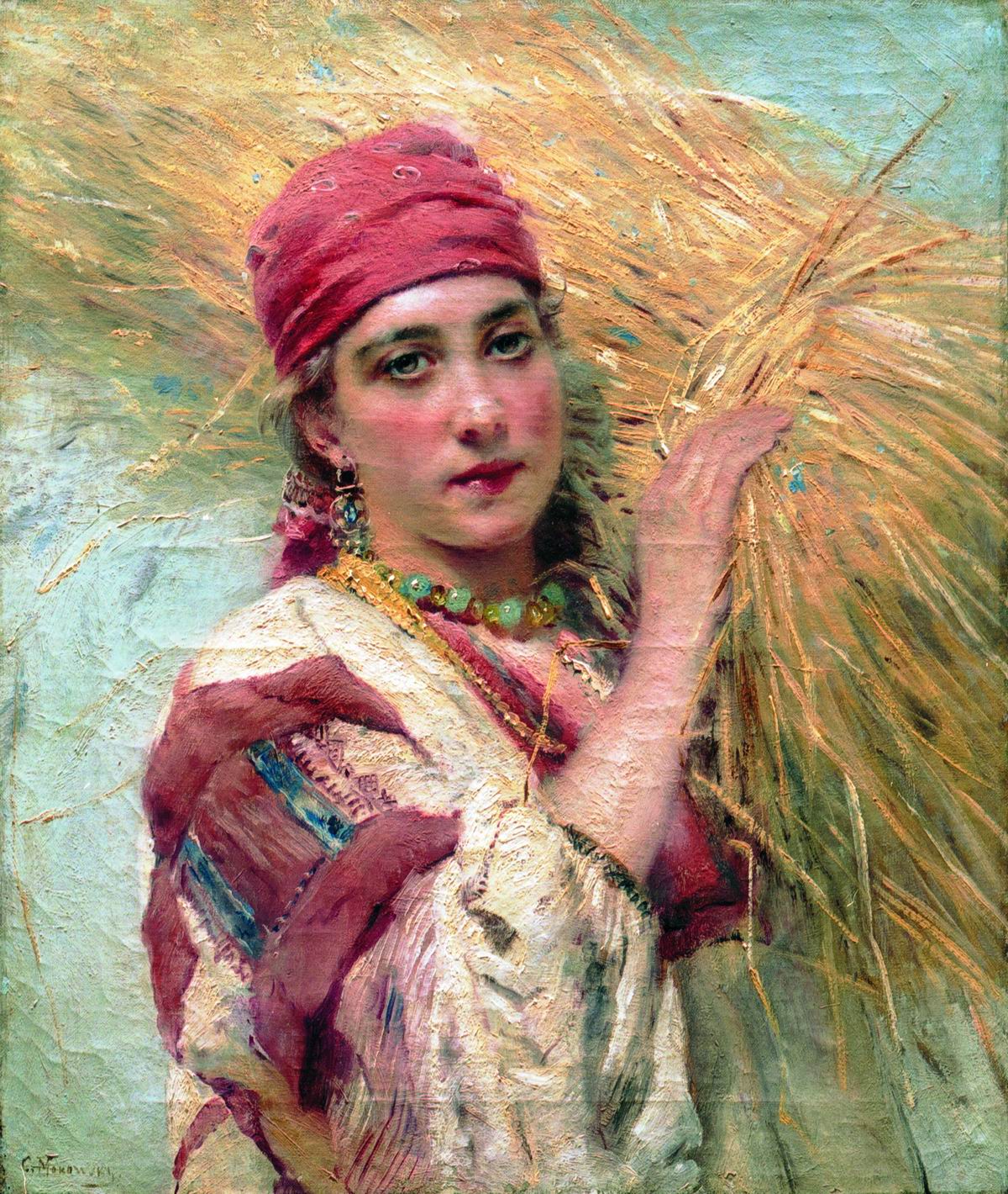 Маковский К.. Девушка со снопом. 1880-е