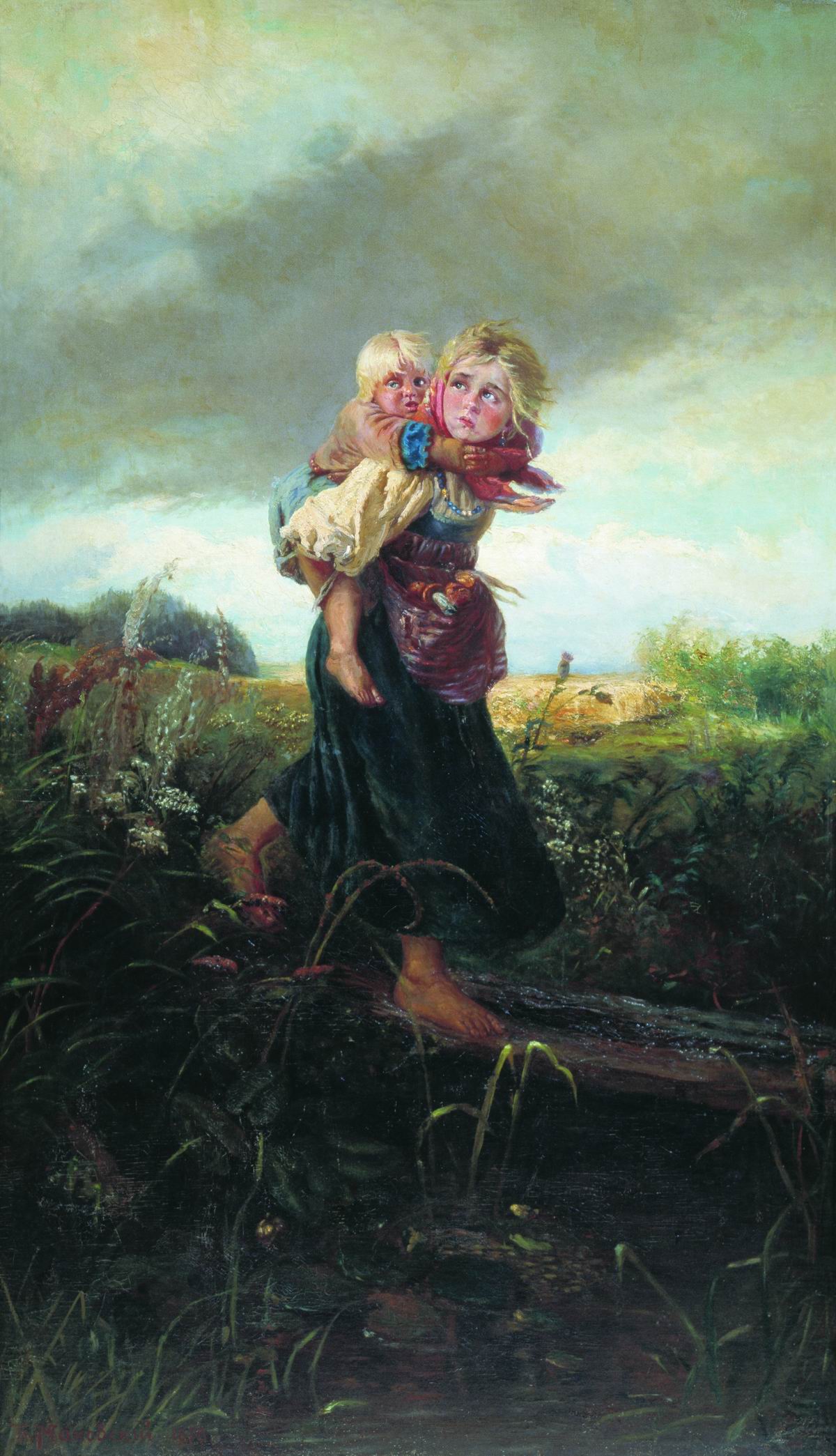 Маковский К.. Дети, бегущие от грозы. 1878
