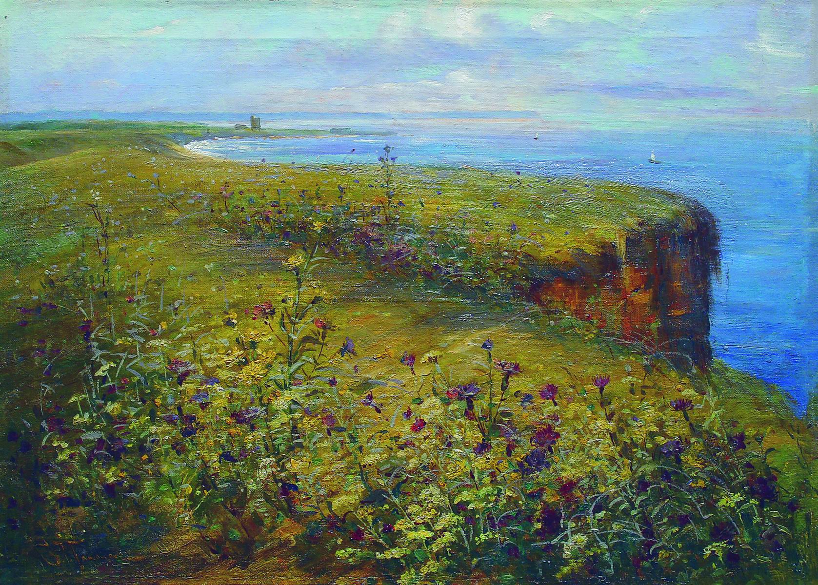 Маковский К.. Пейзаж (Море и цветы). Начало 1890-х