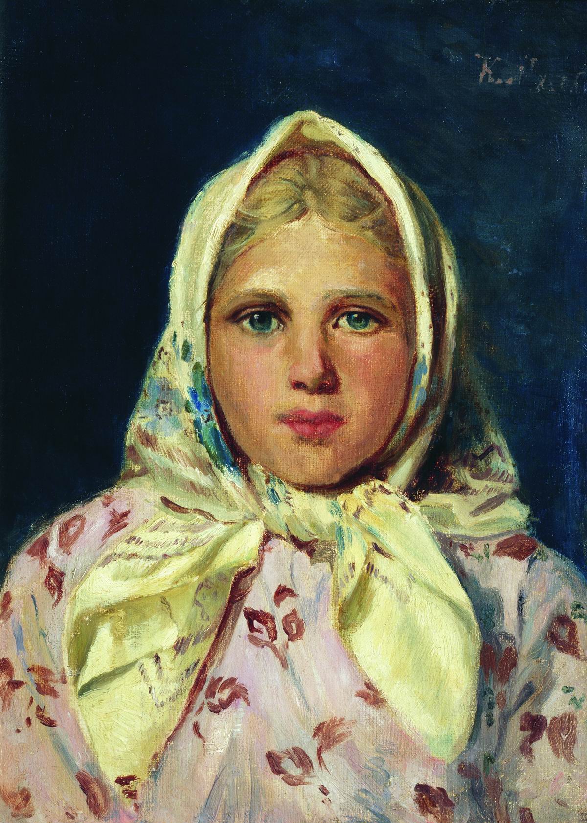 Маковский К.. Девочка в платке (Портрет девочки). 1870-е (?)