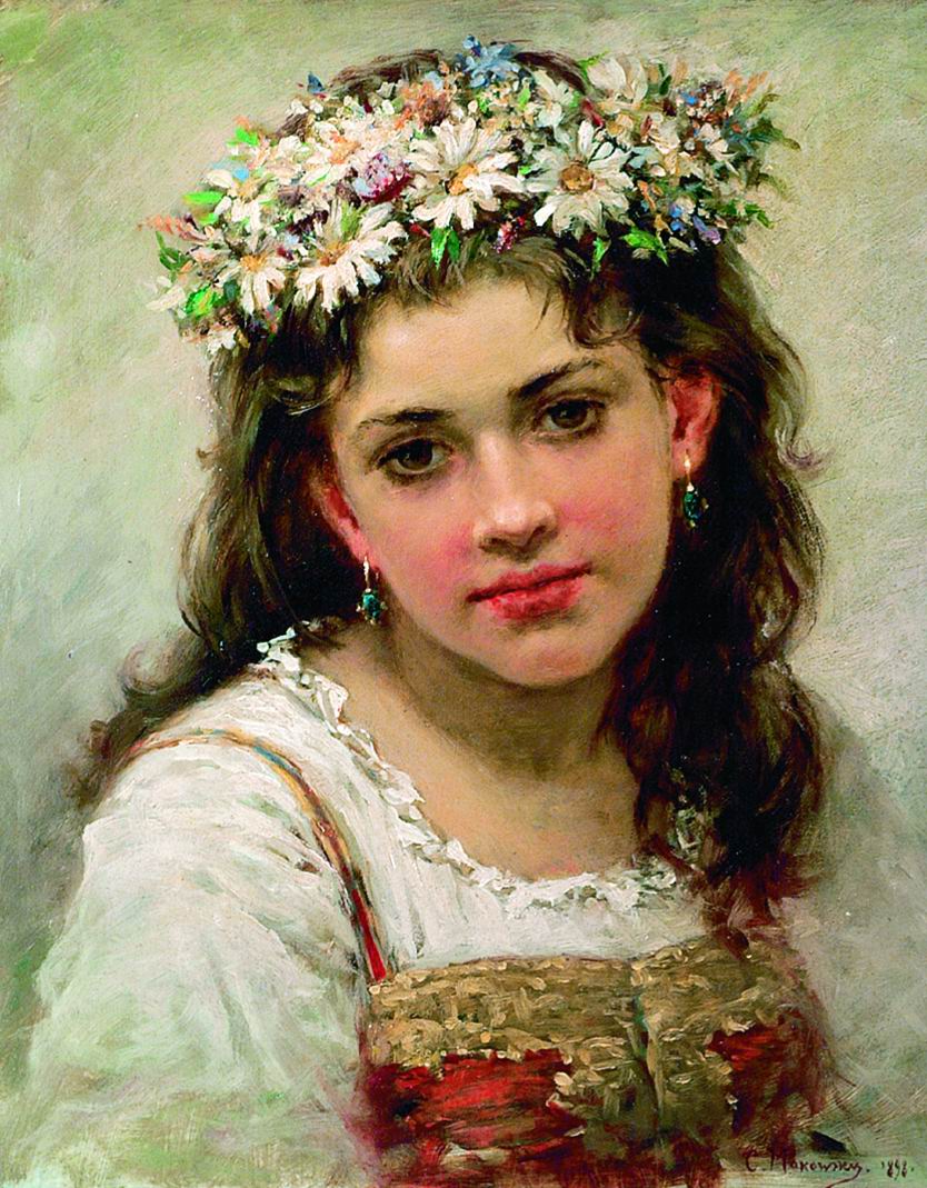 Маковский К.. Головка девочки. 1889