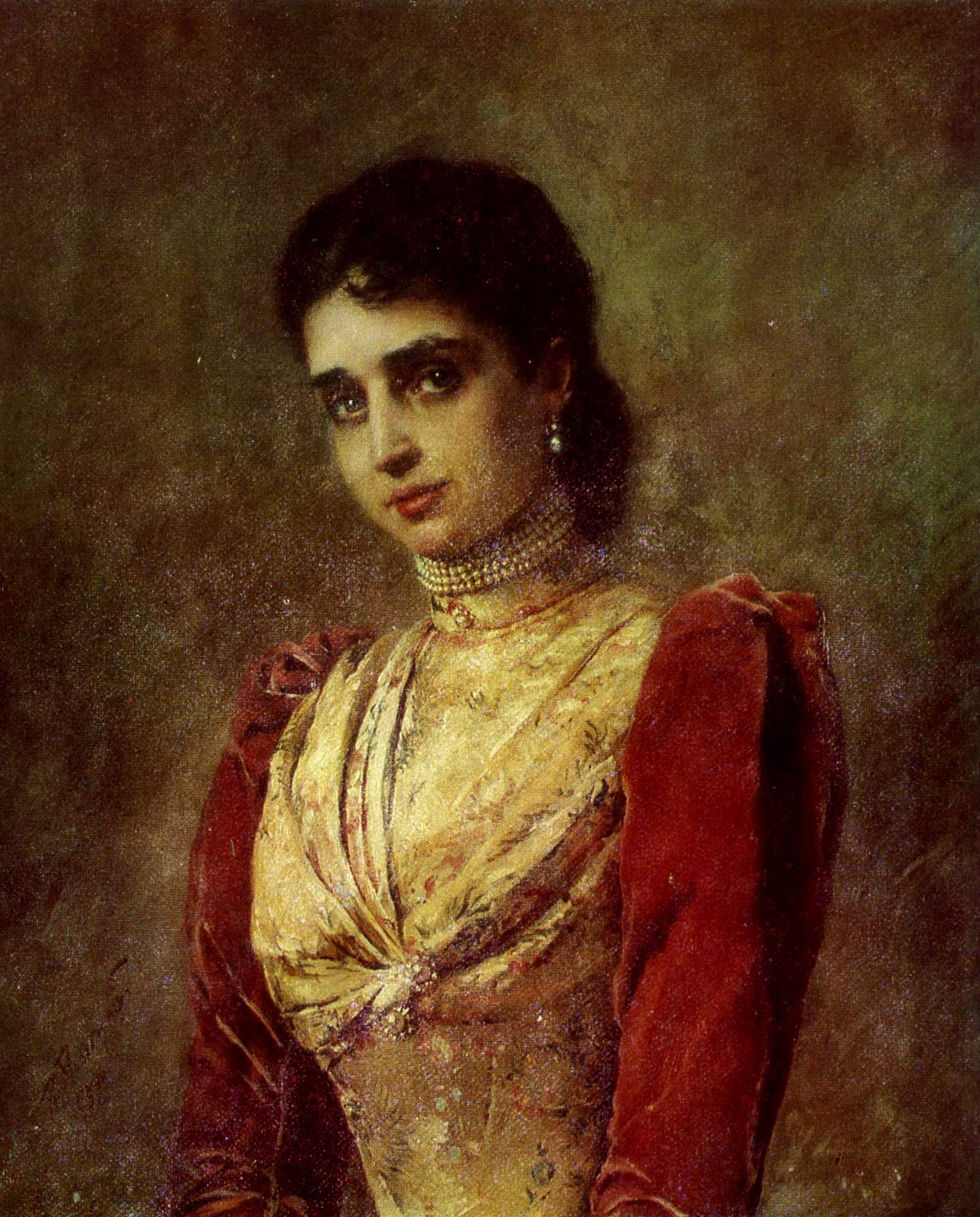 Маковский К.. Портрет Слёзкиной. 1890 