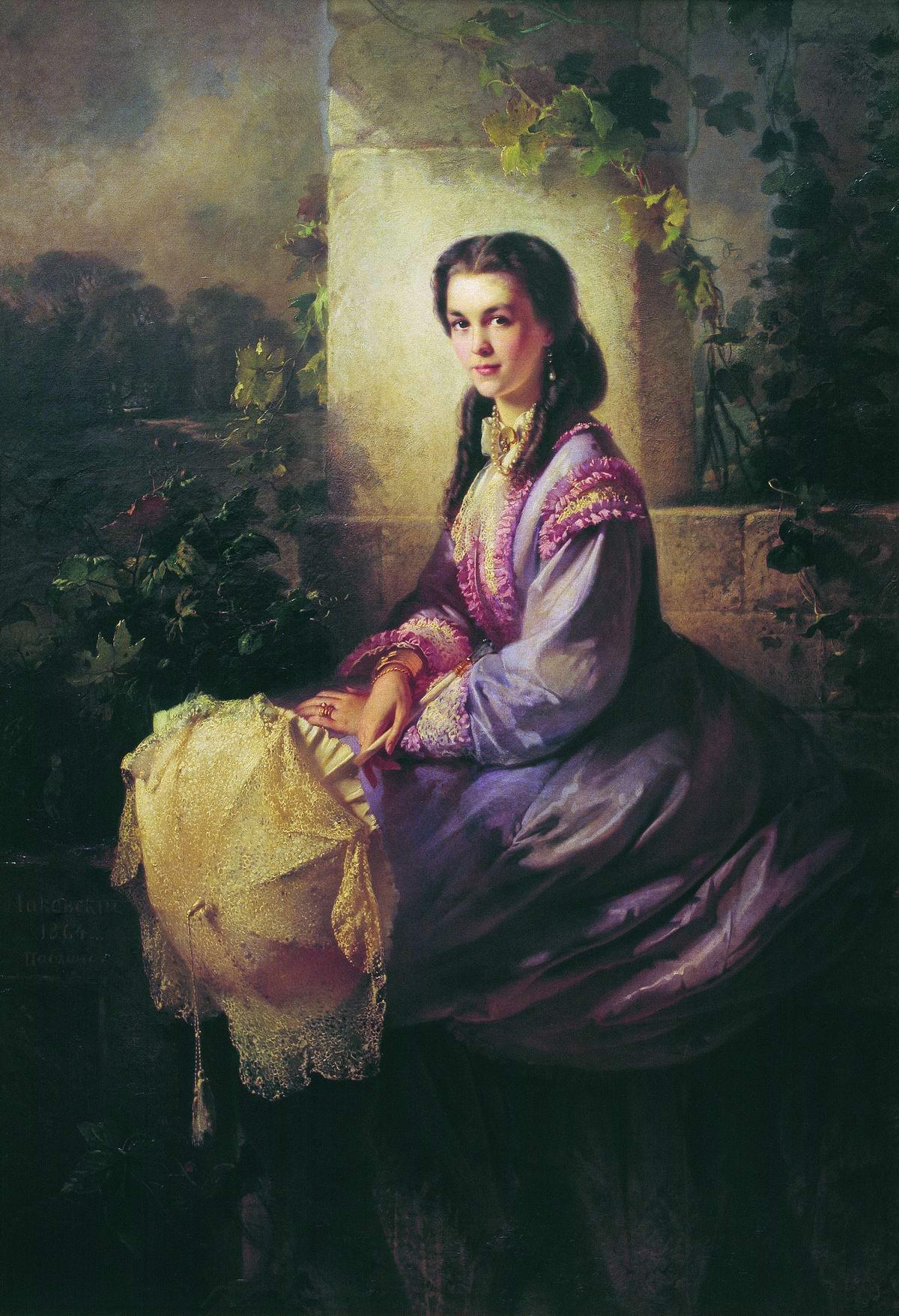 Маковский К.. Портрет графини С.Л.Строгановой. 1864