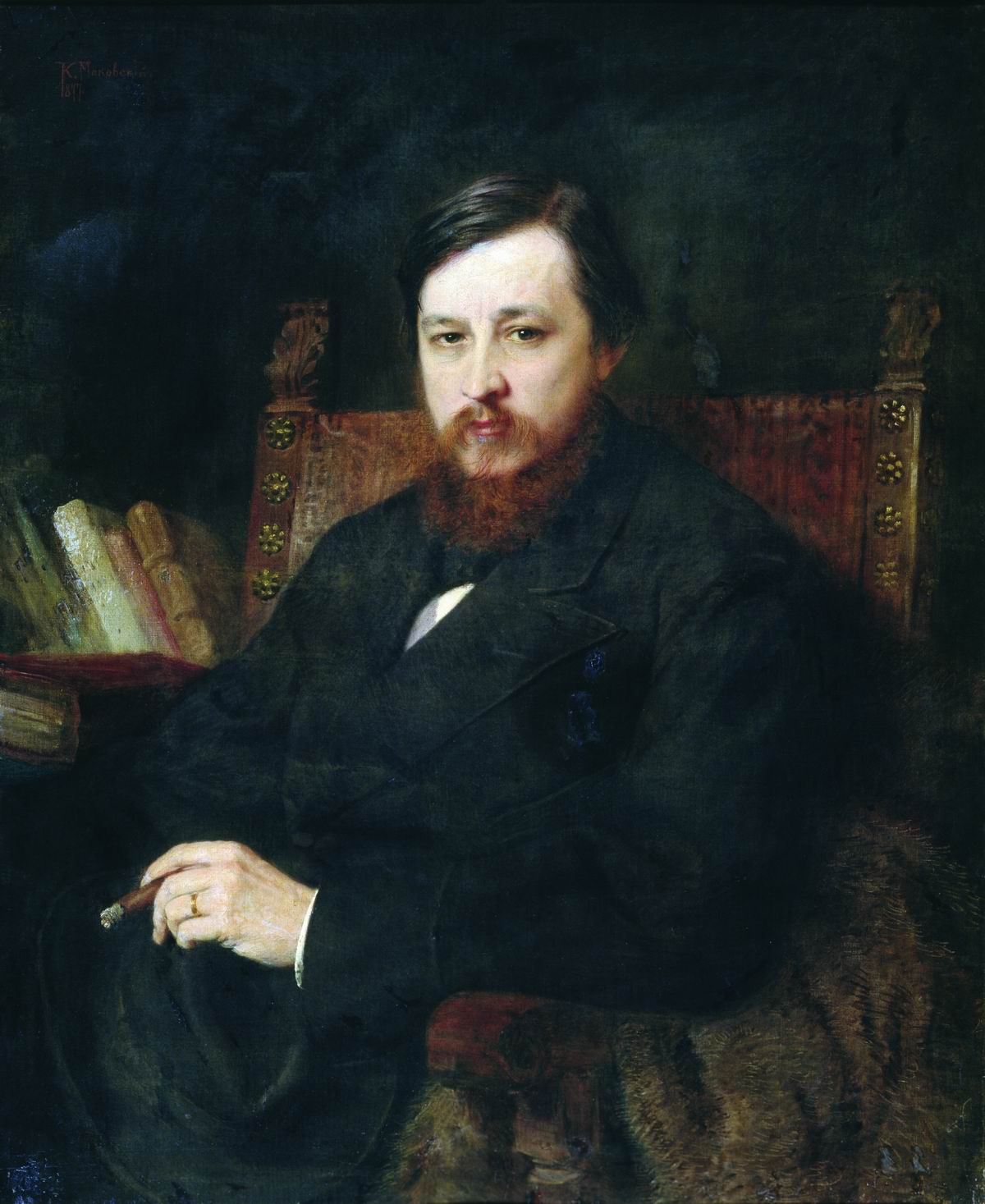 Маковский К.. Портрет композитора М.П.Азанчевского. 1877